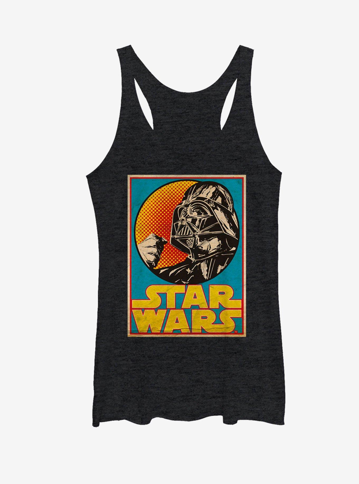 Star Wars Darth Vader Trading Card Womens Tank, BLK HTR, hi-res