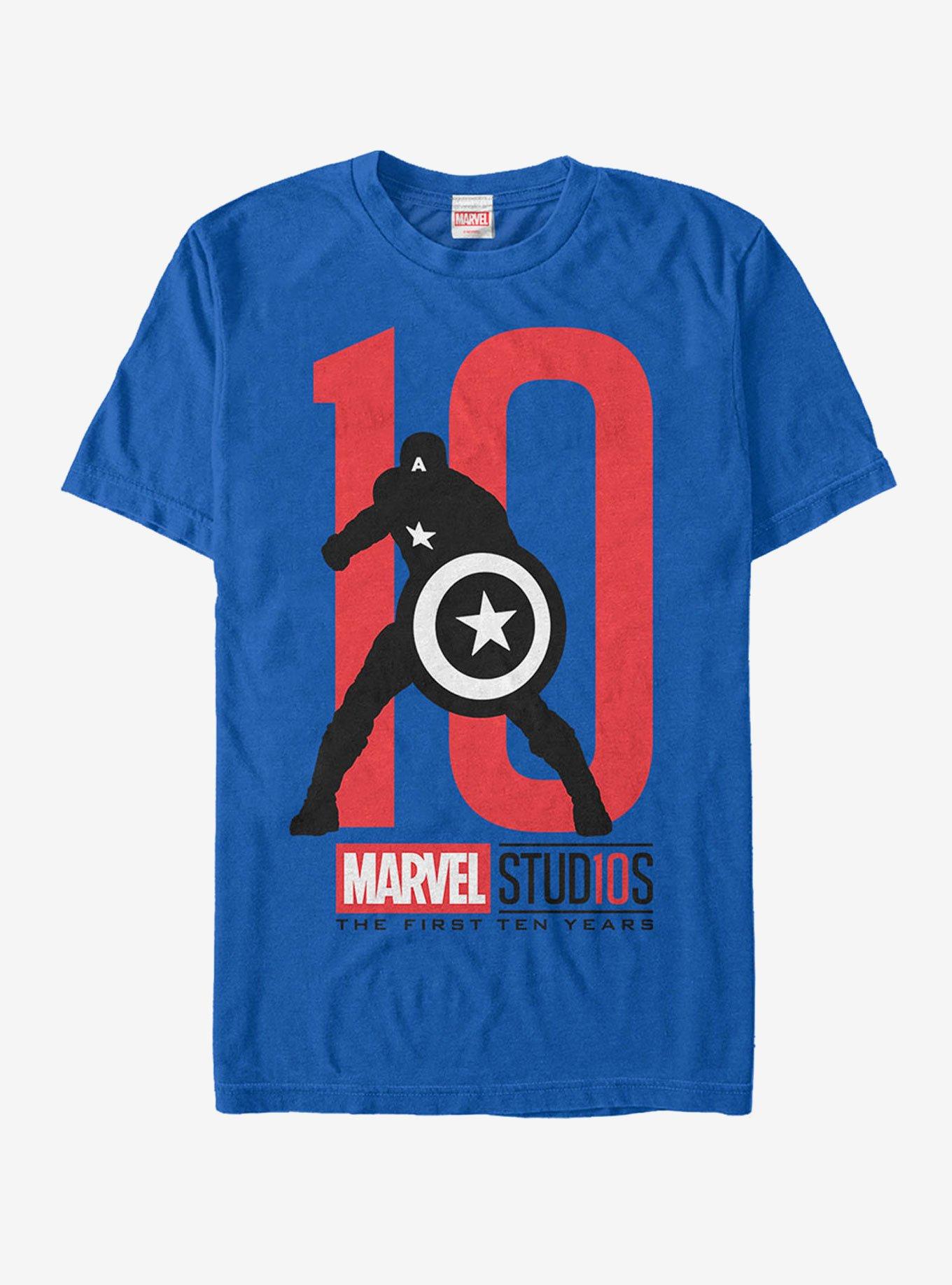 Marvel 10 Anniversary Captain America T-Shirt, , hi-res
