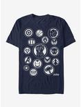 Marvel Avengers: Infinity War Character Badges T-Shirt, NAVY, hi-res