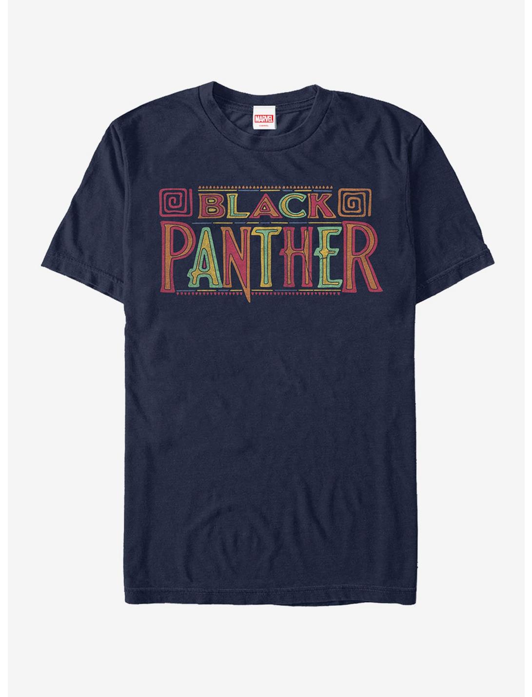 Marvel Black Panther 2018 Bright Title T-Shirt, NAVY, hi-res