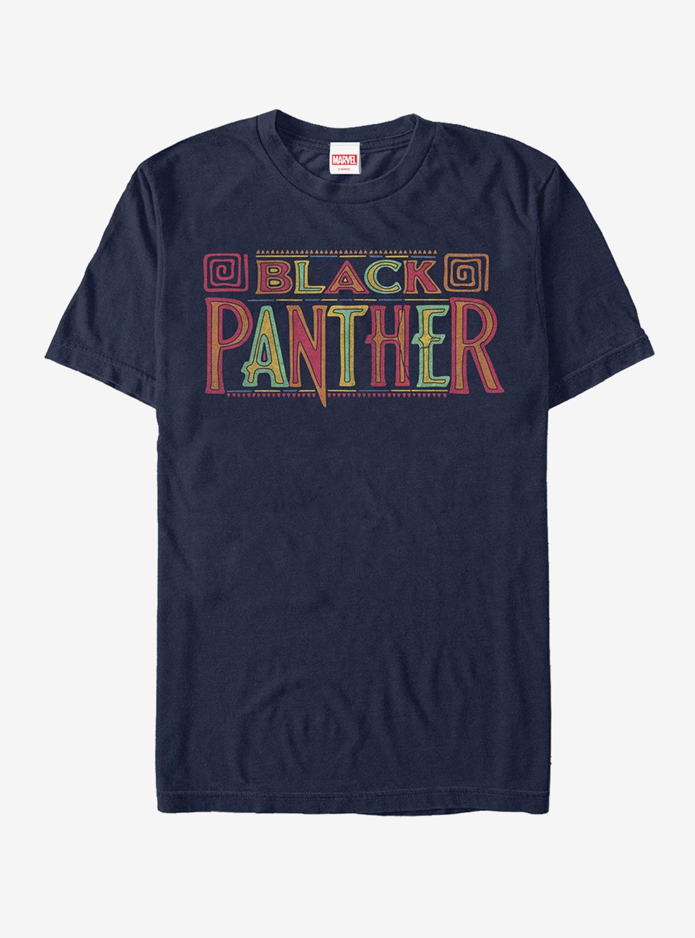 Marvel Black Panther 2018 Bright Title T-Shirt, NAVY, hi-res
