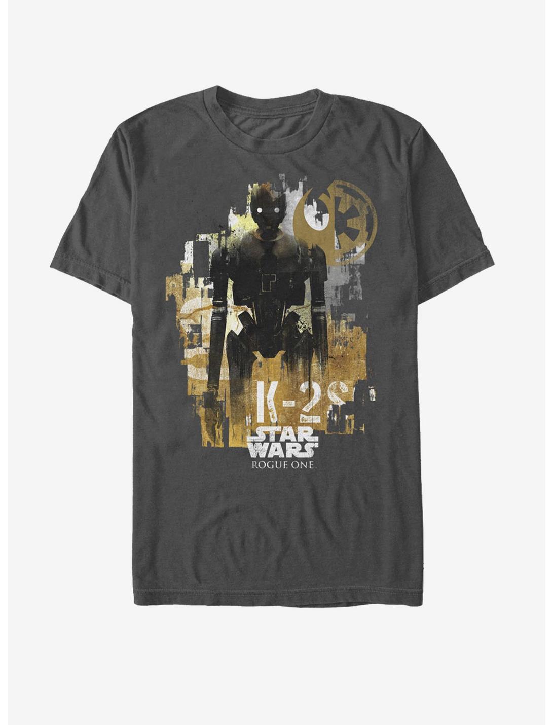 Star Wars K-2SO Modern Profile Print T-Shirt, CHARCOAL, hi-res