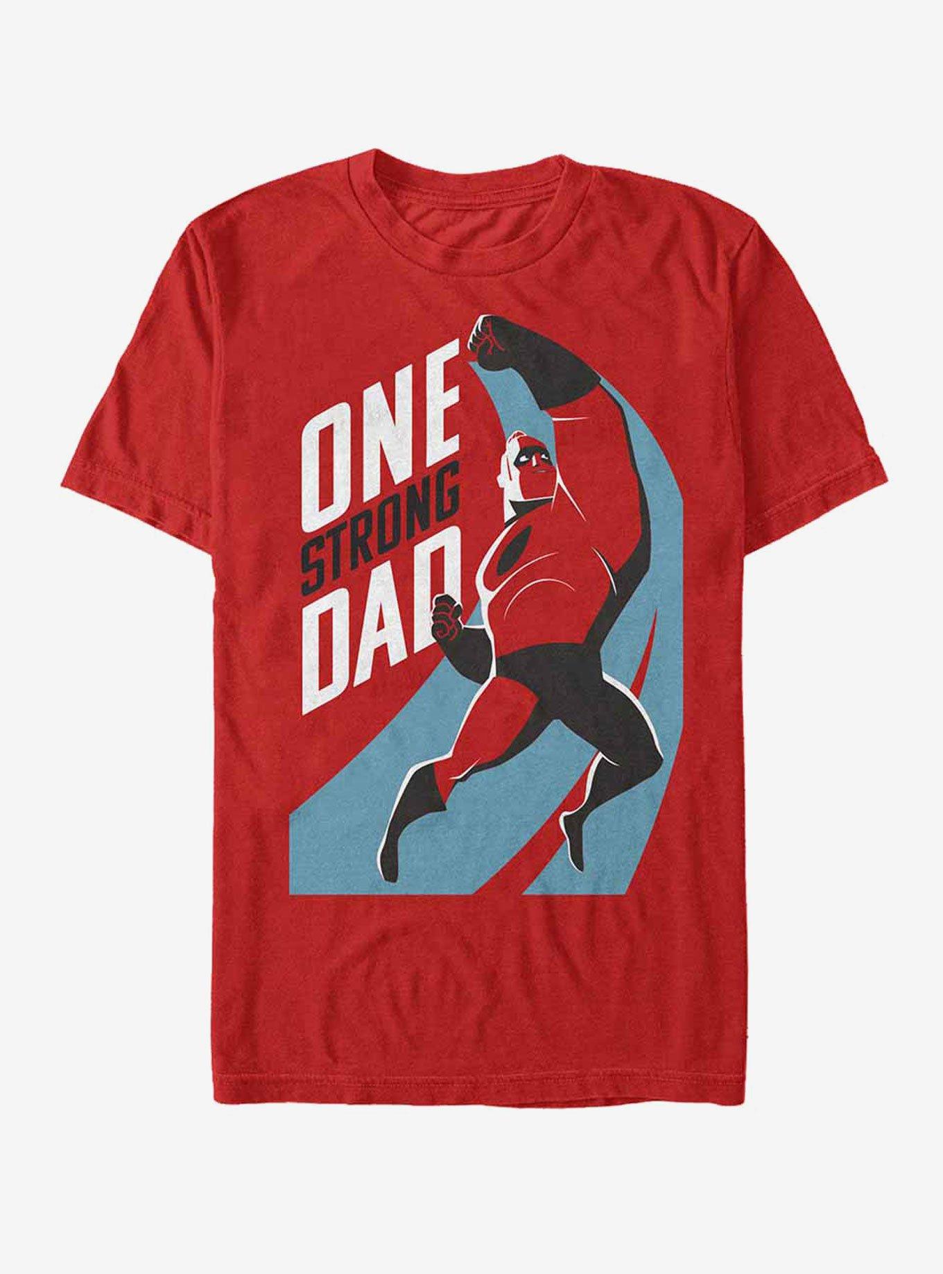 Disney Pixar The Incredibles One Strong Dad T-Shirt, RED, hi-res