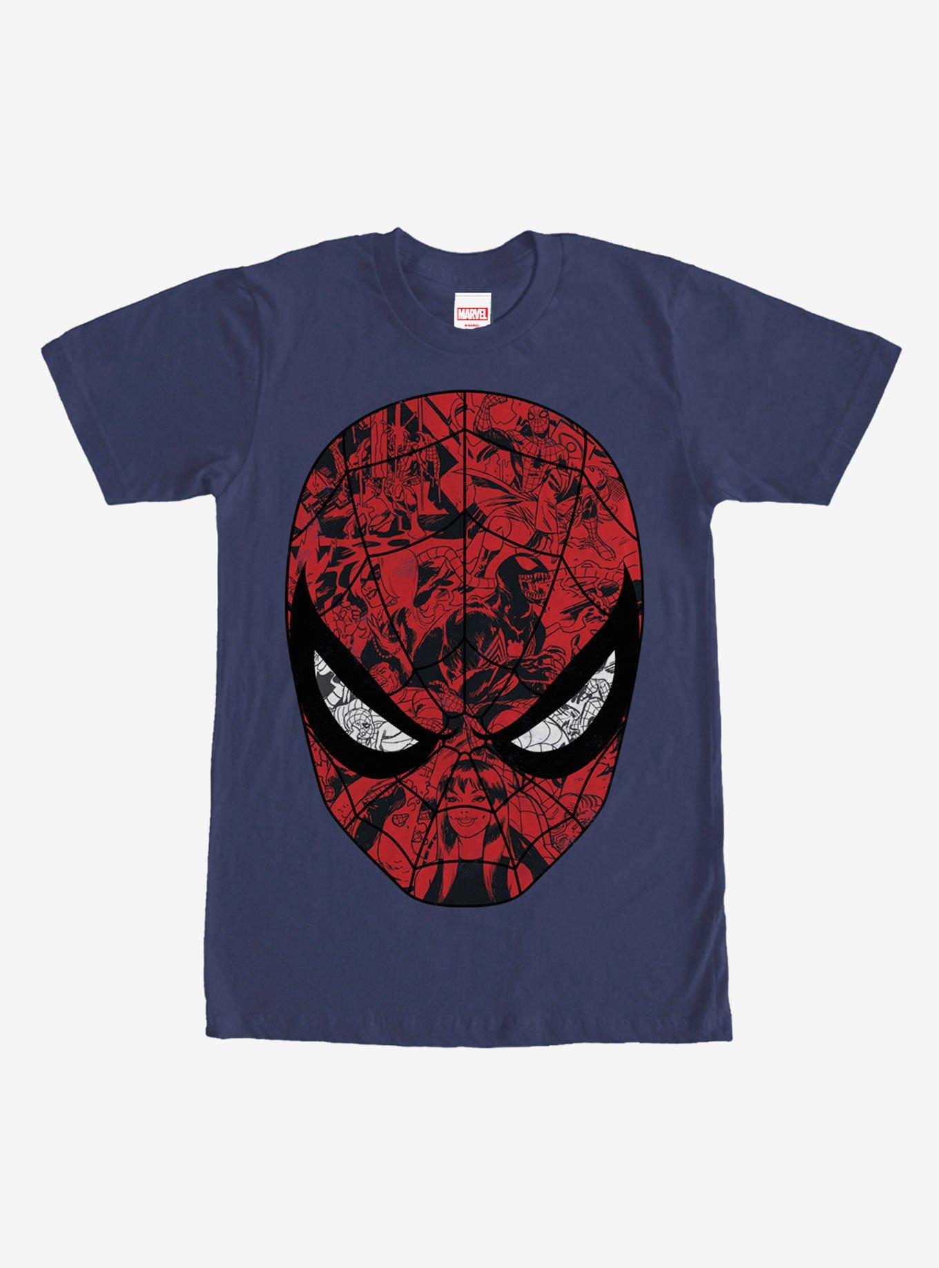 Marvel Spider-Man Mask T-Shirt, NAVY, hi-res