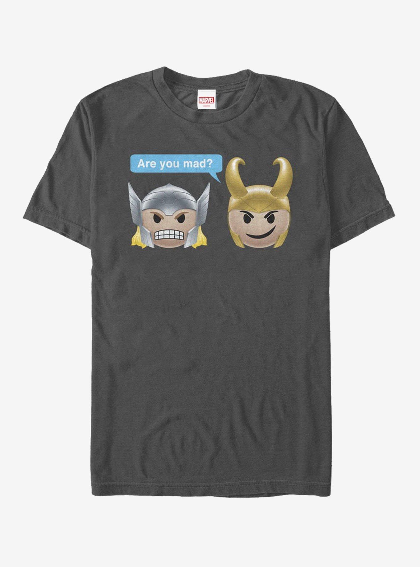 Marvel Thor Loki Mad Emoji T-Shirt, CHARCOAL, hi-res