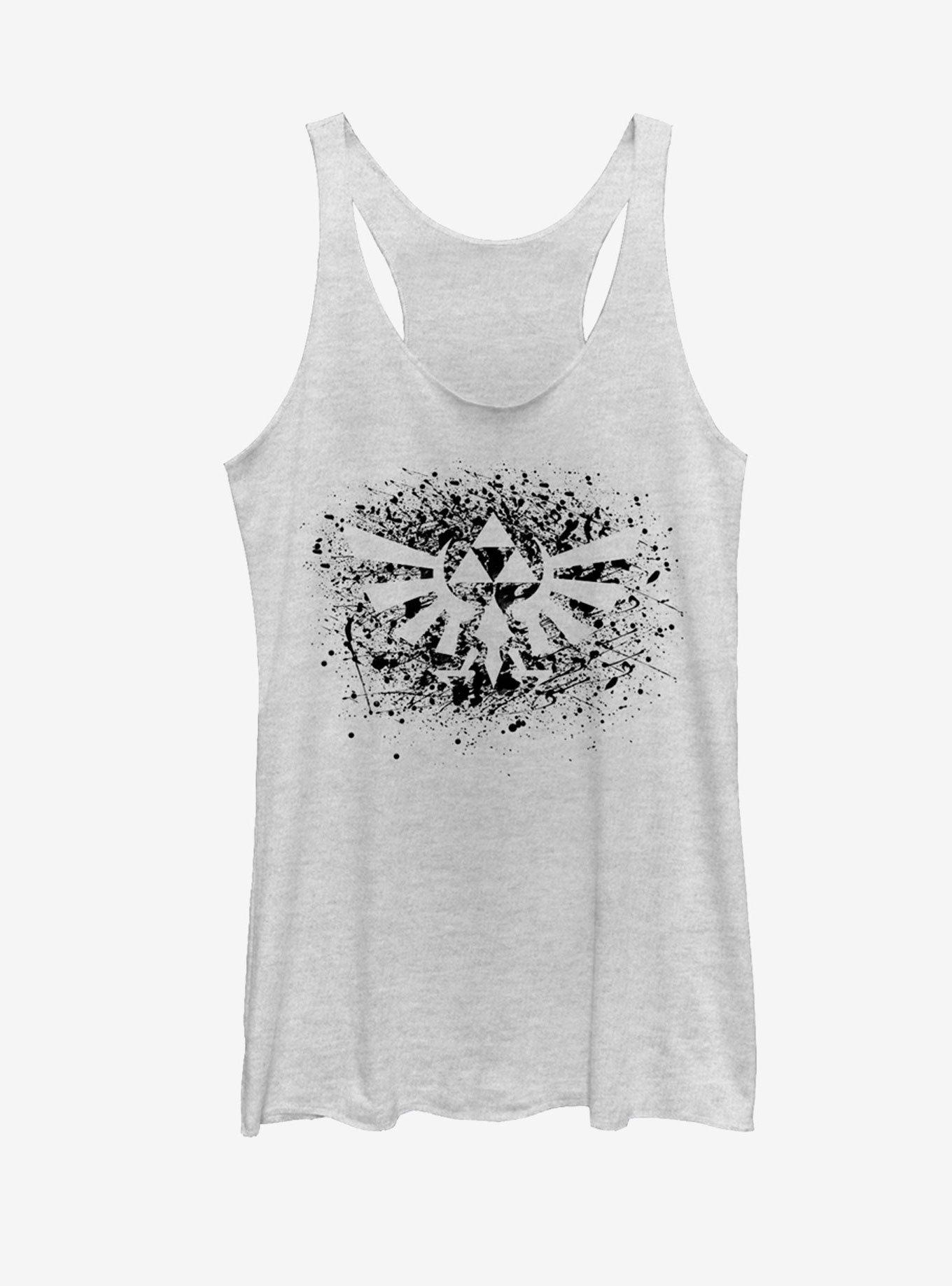 Nintendo Legend of Zelda Triforce Paint Splatter Print Womens Tank, , hi-res