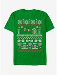 Nintendo Mario and Bowser Ugly Christmas Sweater T-Shirt, KELLY, hi-res