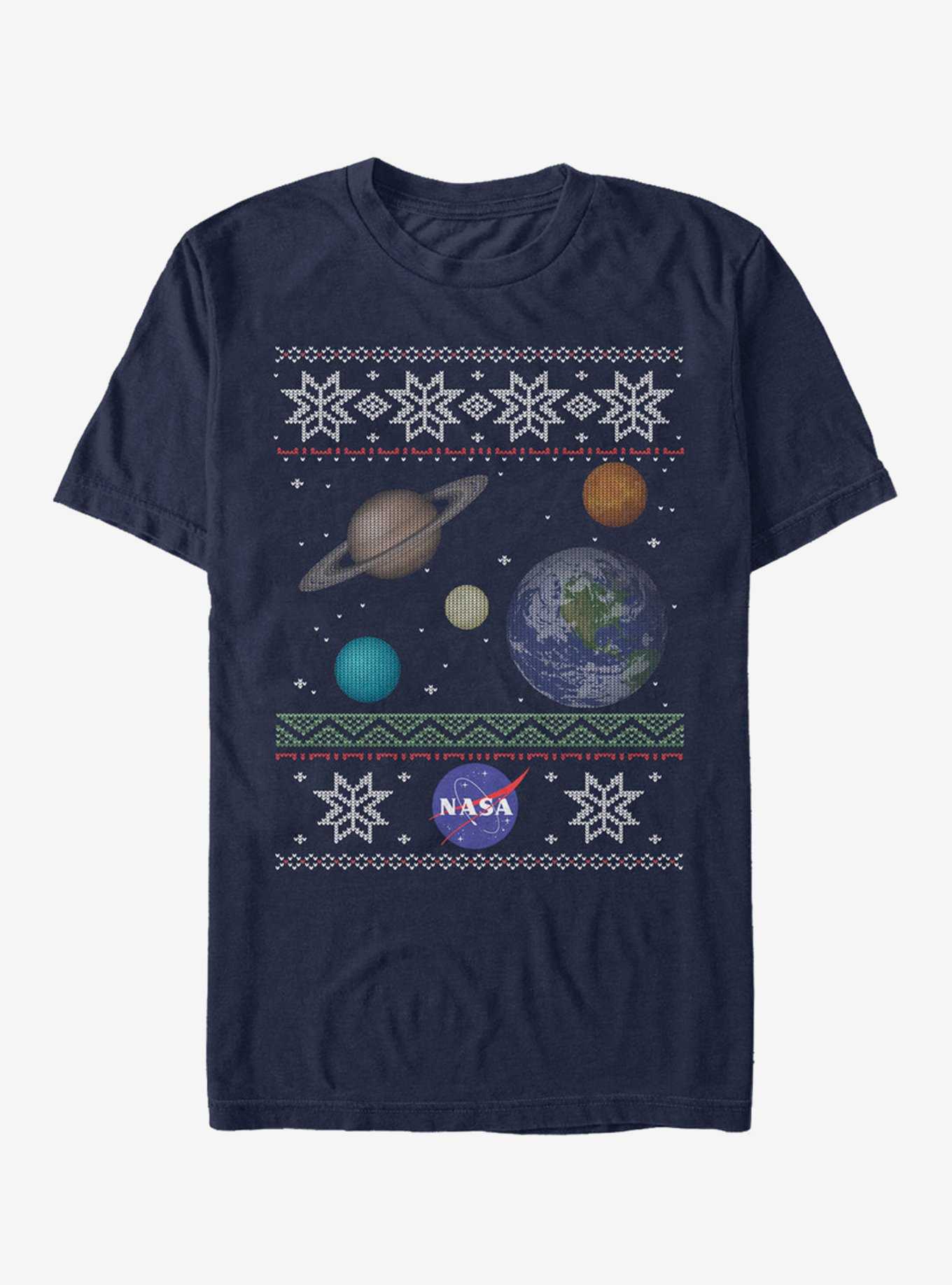 NASA Planet Ugly Christmas Sweater Print T-Shirt, , hi-res