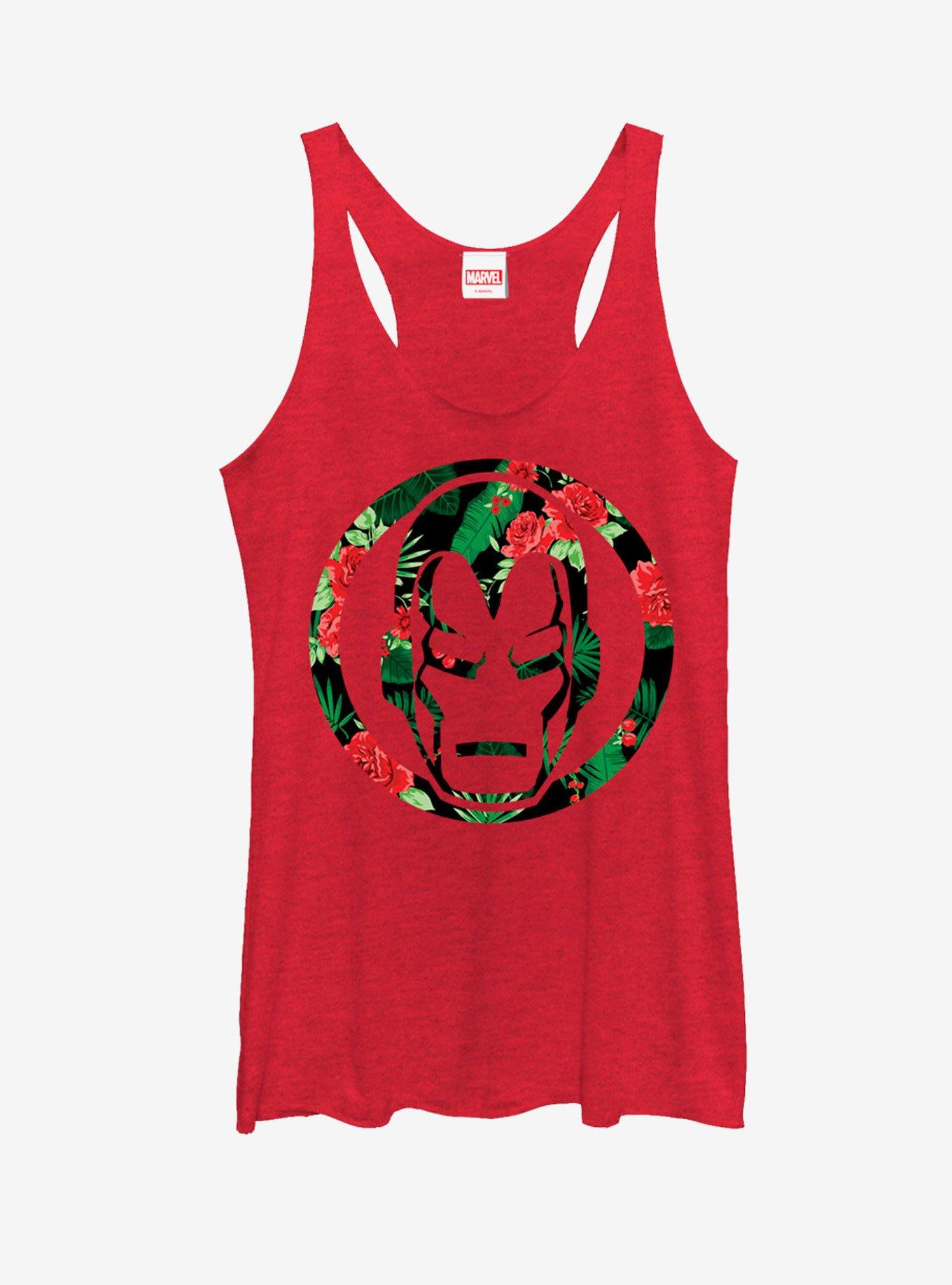 Marvel Iron Man Floral Print Womens Tank, , hi-res