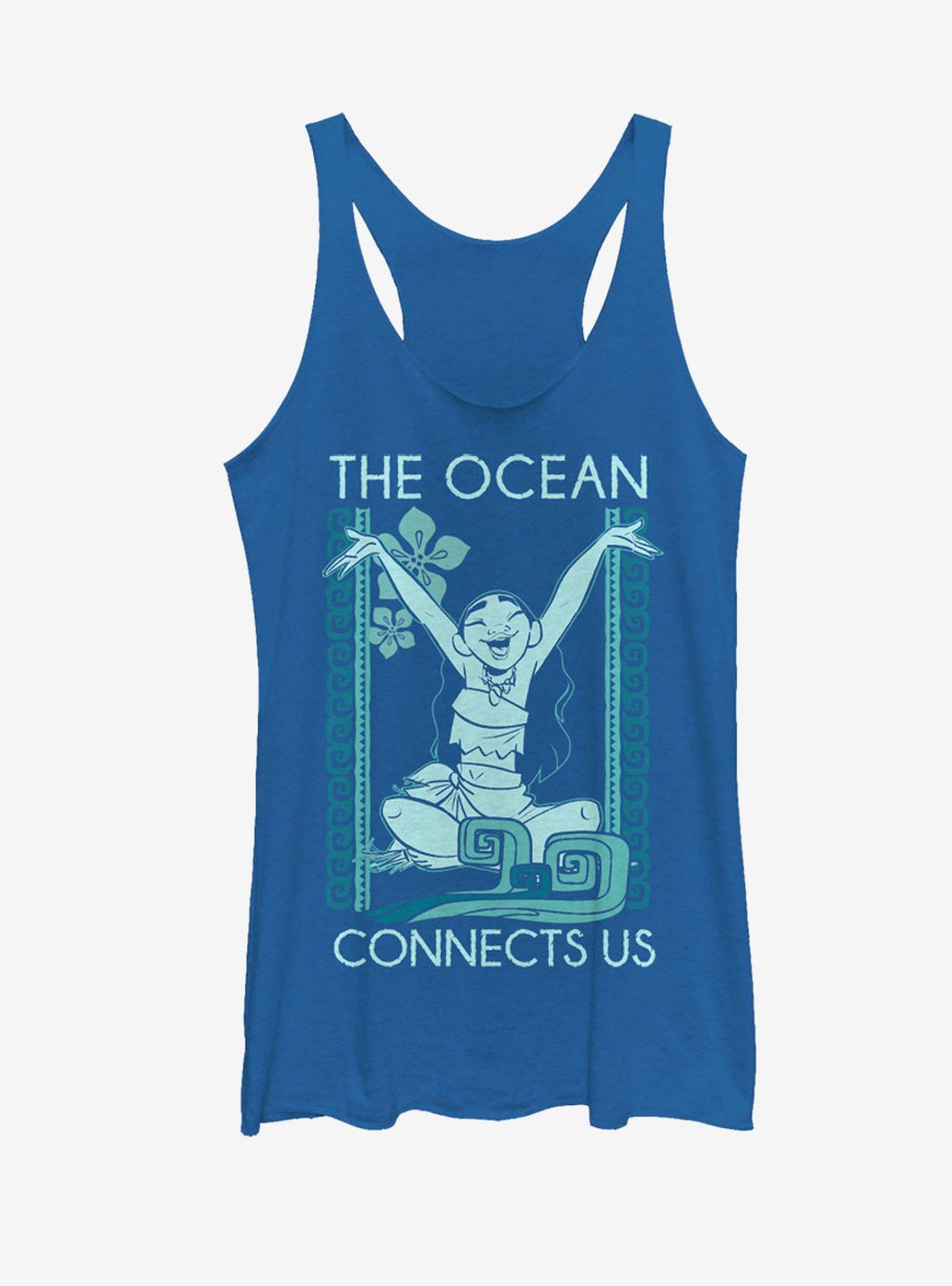 Disney Moana Ocean Connects Us Womens Tank, ROY HTR, hi-res