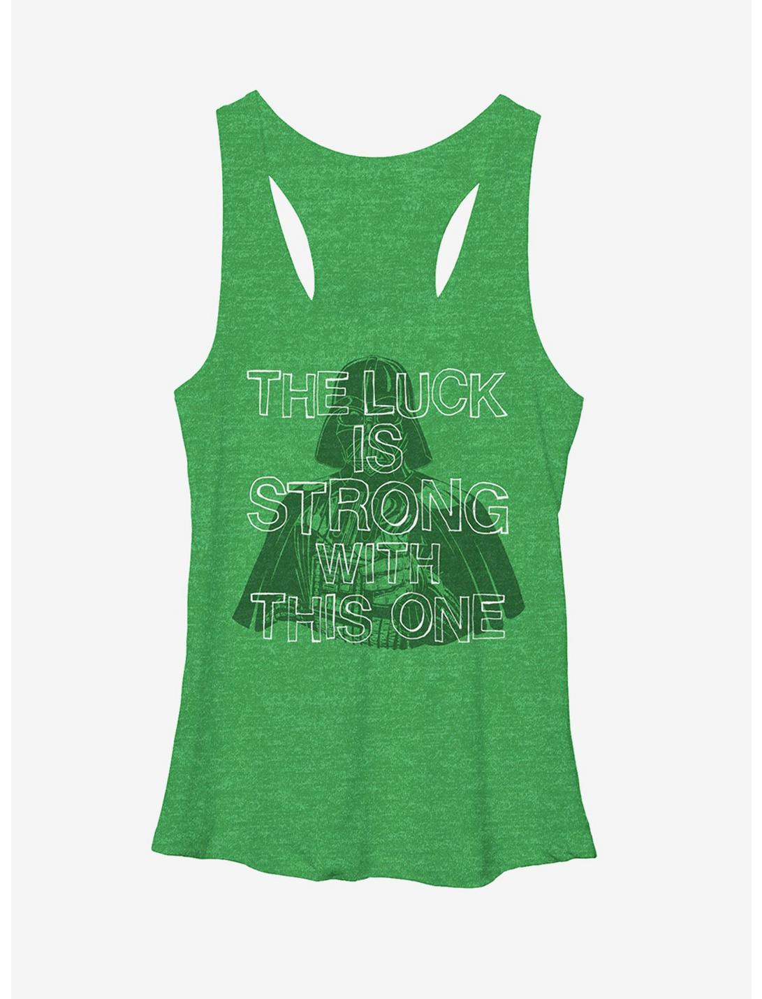 Star Wars St. Patrick's Day Darth Vader Luck is Strong Womens Tank, ENVY, hi-res