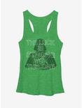 Star Wars St. Patrick's Day Darth Vader Luck is Strong Womens Tank, ENVY, hi-res