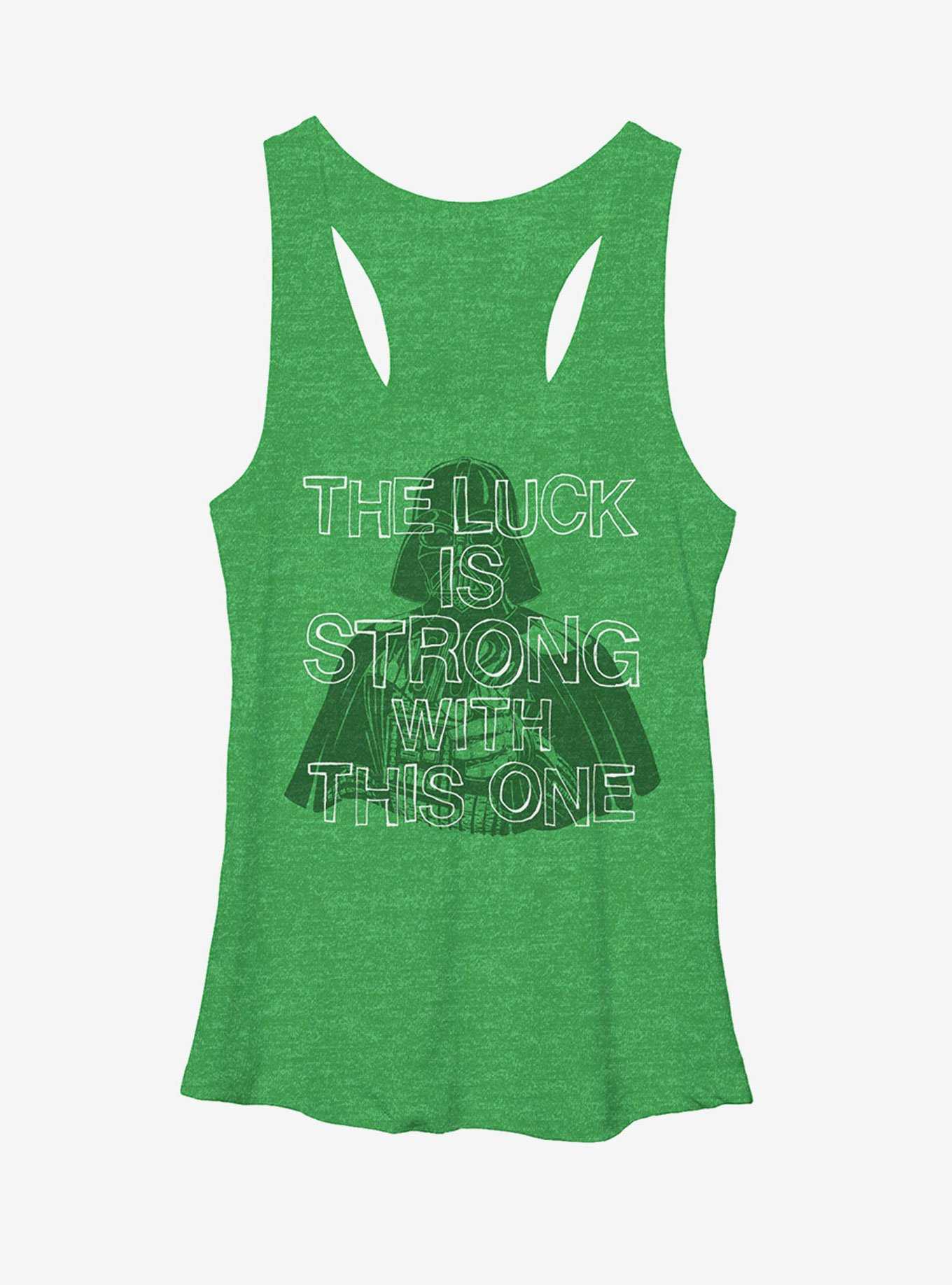Star Wars St. Patrick's Day Darth Vader Luck is Strong Womens Tank, , hi-res