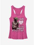 Star Wars Yoda Follow Your Heart Womens Tank, PINK HTR, hi-res