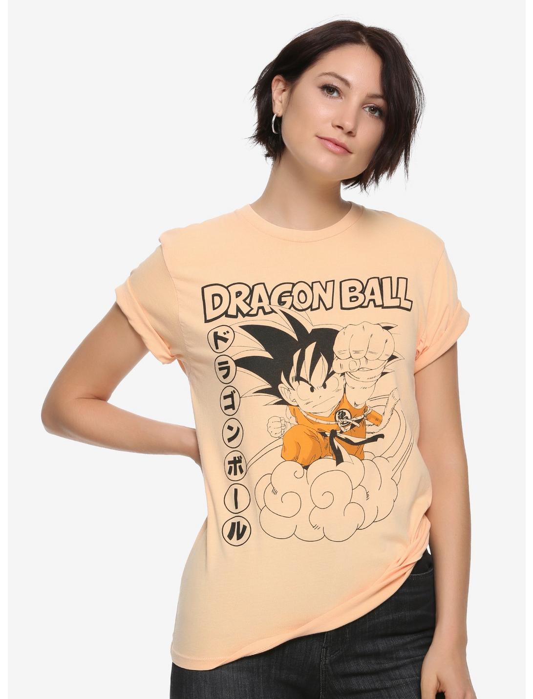 Dragon Ball Z Nimbus Womens T-Shirt - BoxLunch Exclusive, PINK, hi-res
