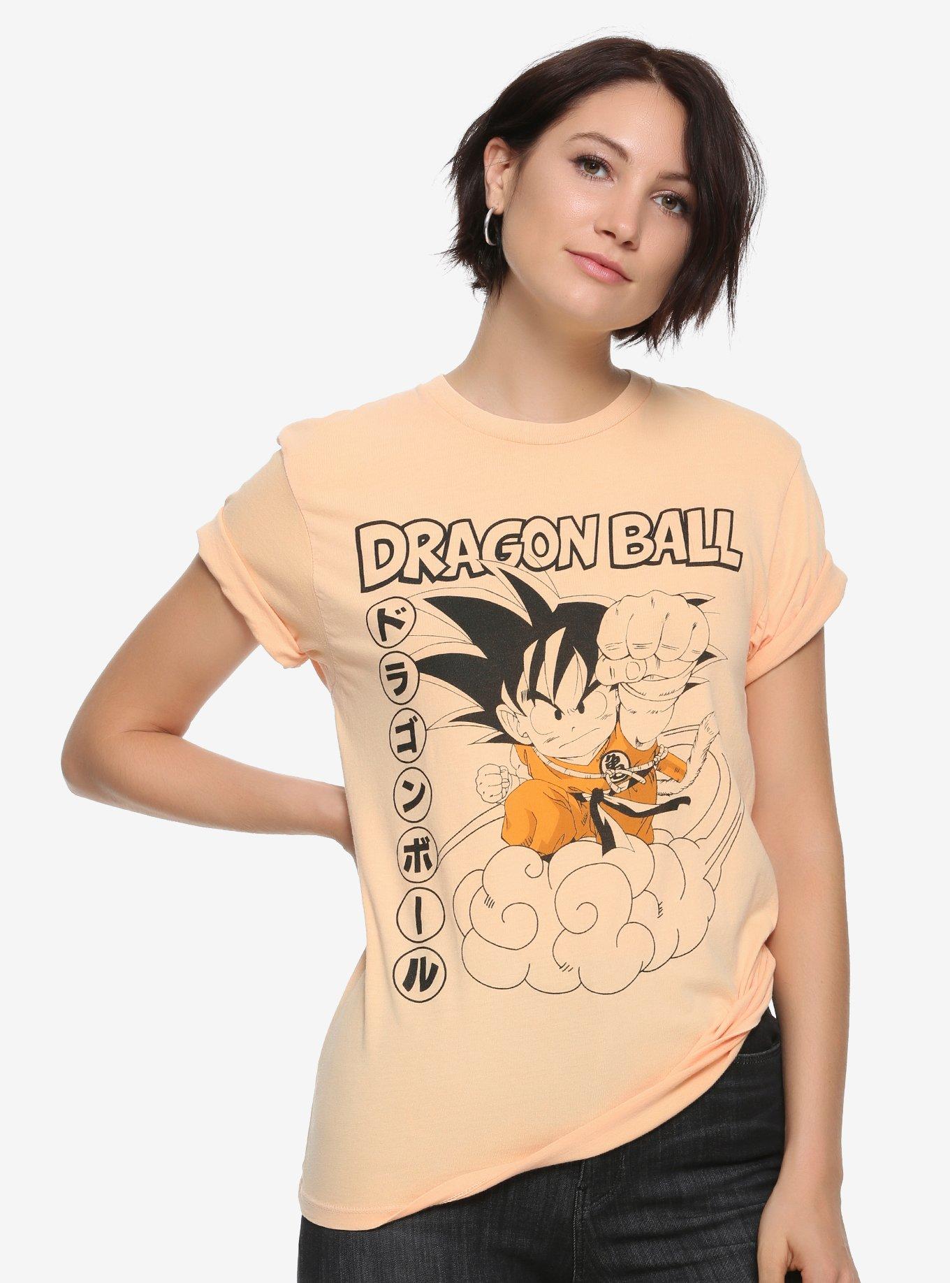 Dragon Ball Z Nimbus Womens T-Shirt - BoxLunch Exclusive, PINK, hi-res