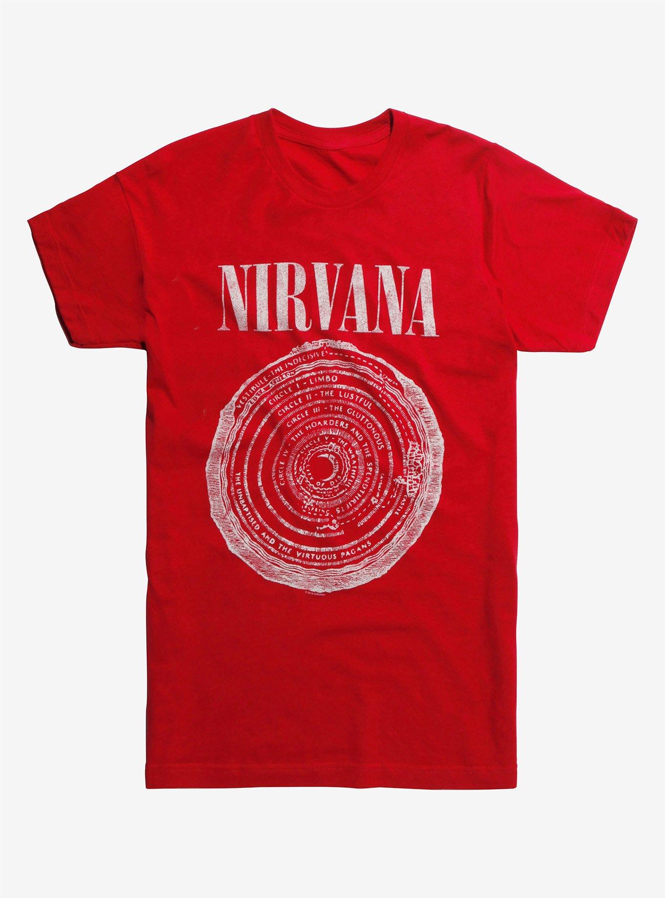 Nirvana Red Vestibule Circles Of Hell T-Shirt, RED, hi-res