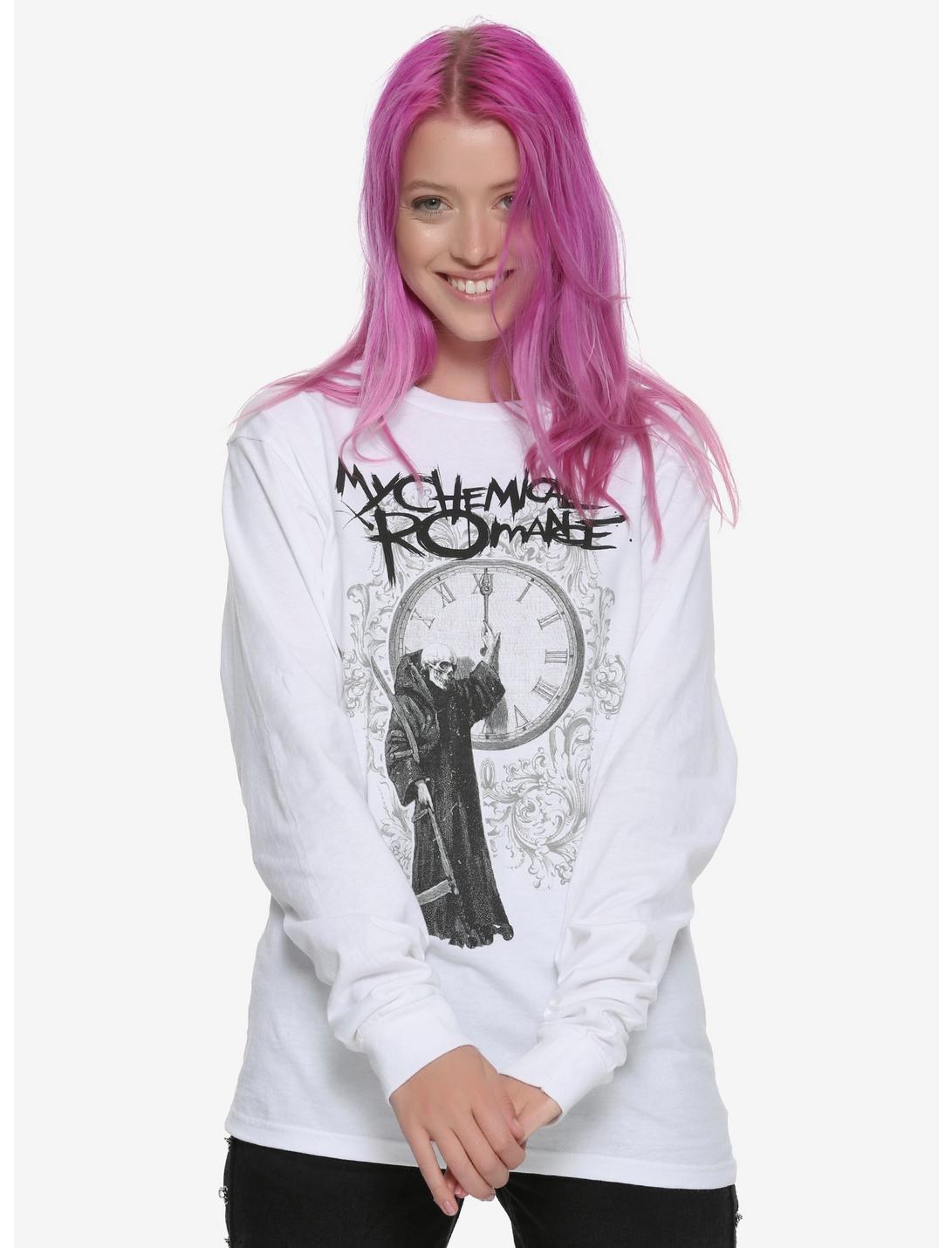My Chemical Romance Death Clock Girls Long-Sleeve T-Shirt, WHITE, hi-res
