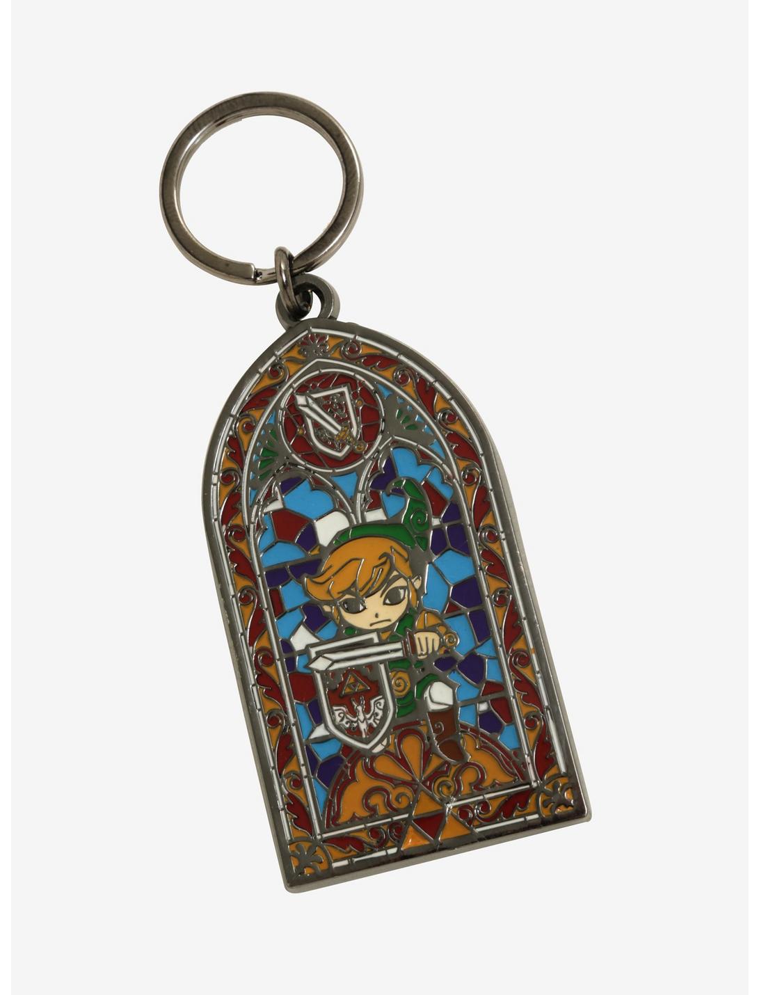 Nintendo The Legend Of Zelda Stained Glass Enamel Key Chain, , hi-res