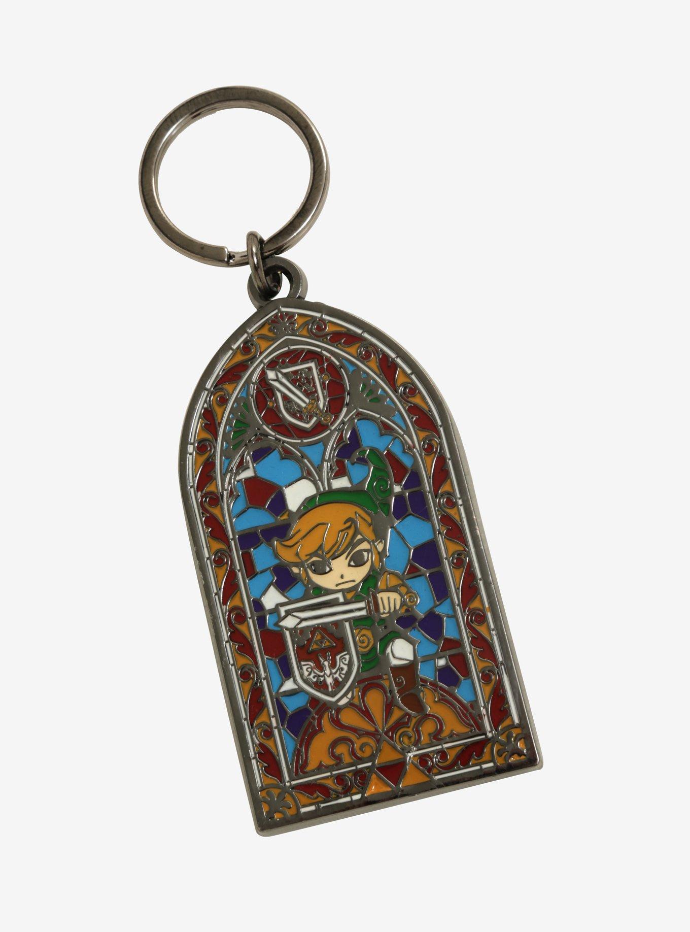Nintendo The Legend Of Zelda Stained Glass Enamel Key Chain | BoxLunch
