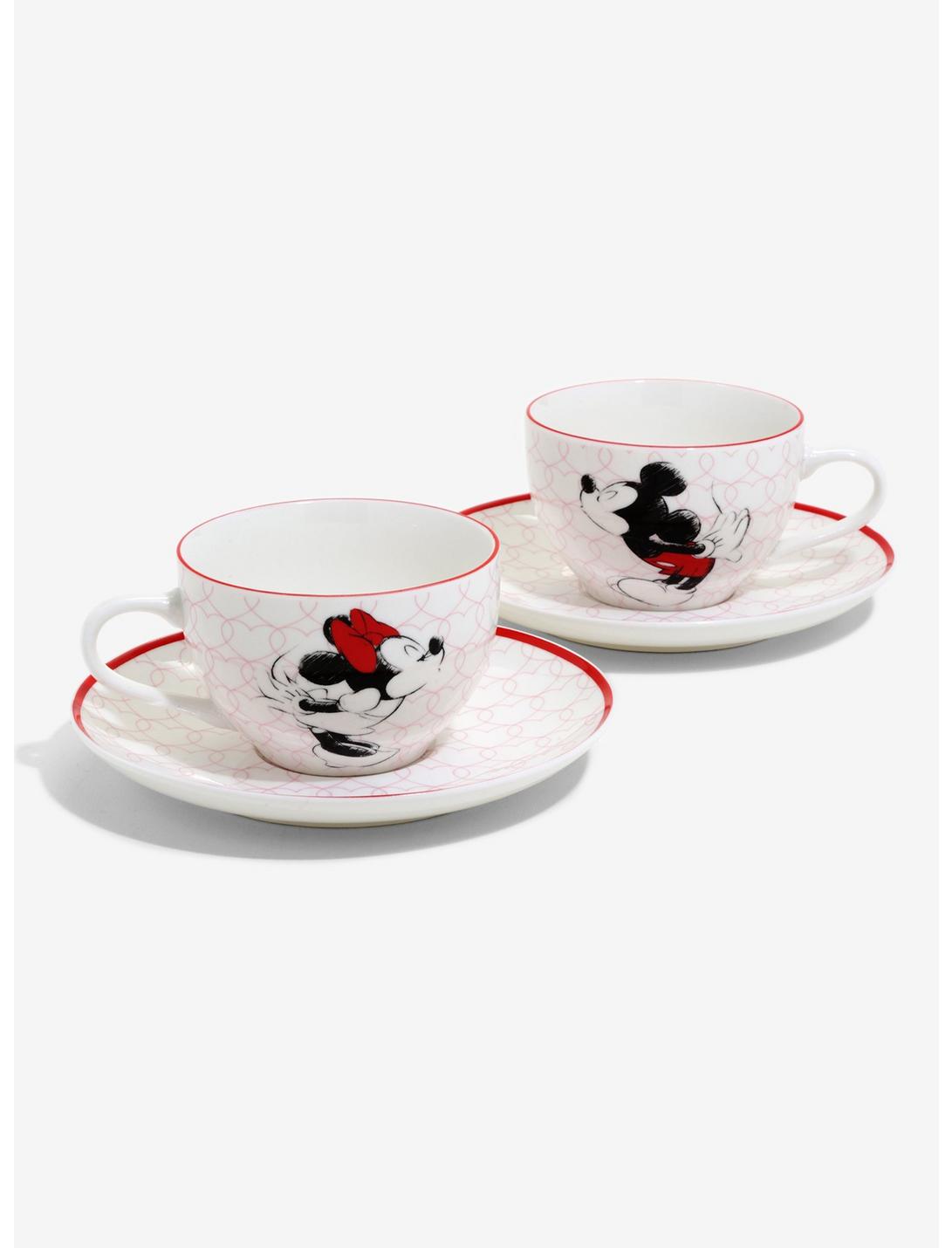 Disney Mickey Mouse & Minnie Mouse Teacup Set - BoxLunch Exclusive, , hi-res