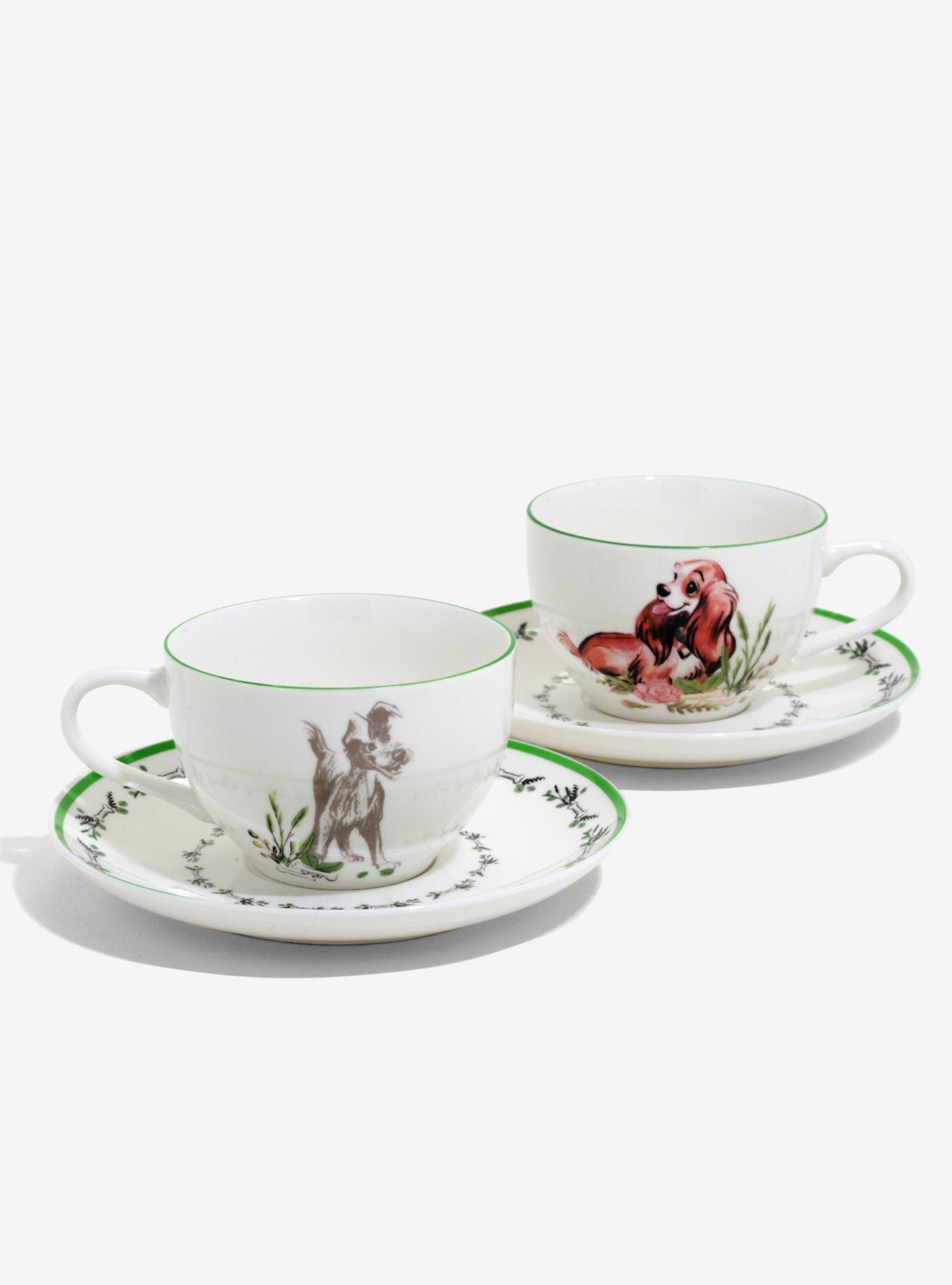 Disney Lady and The Tramp Bone China Teacup and Saucer | Set of 2