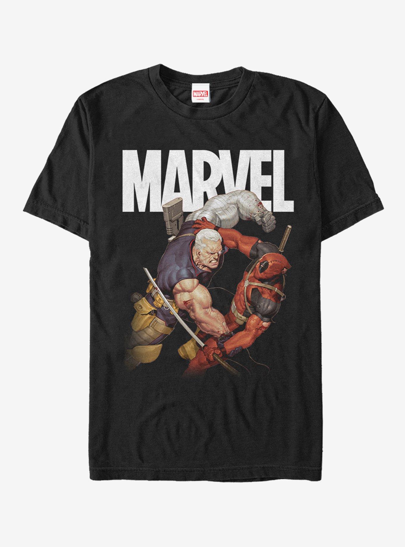 Marvel Deadpool Cable and Deadpool Fight T-Shirt, , hi-res