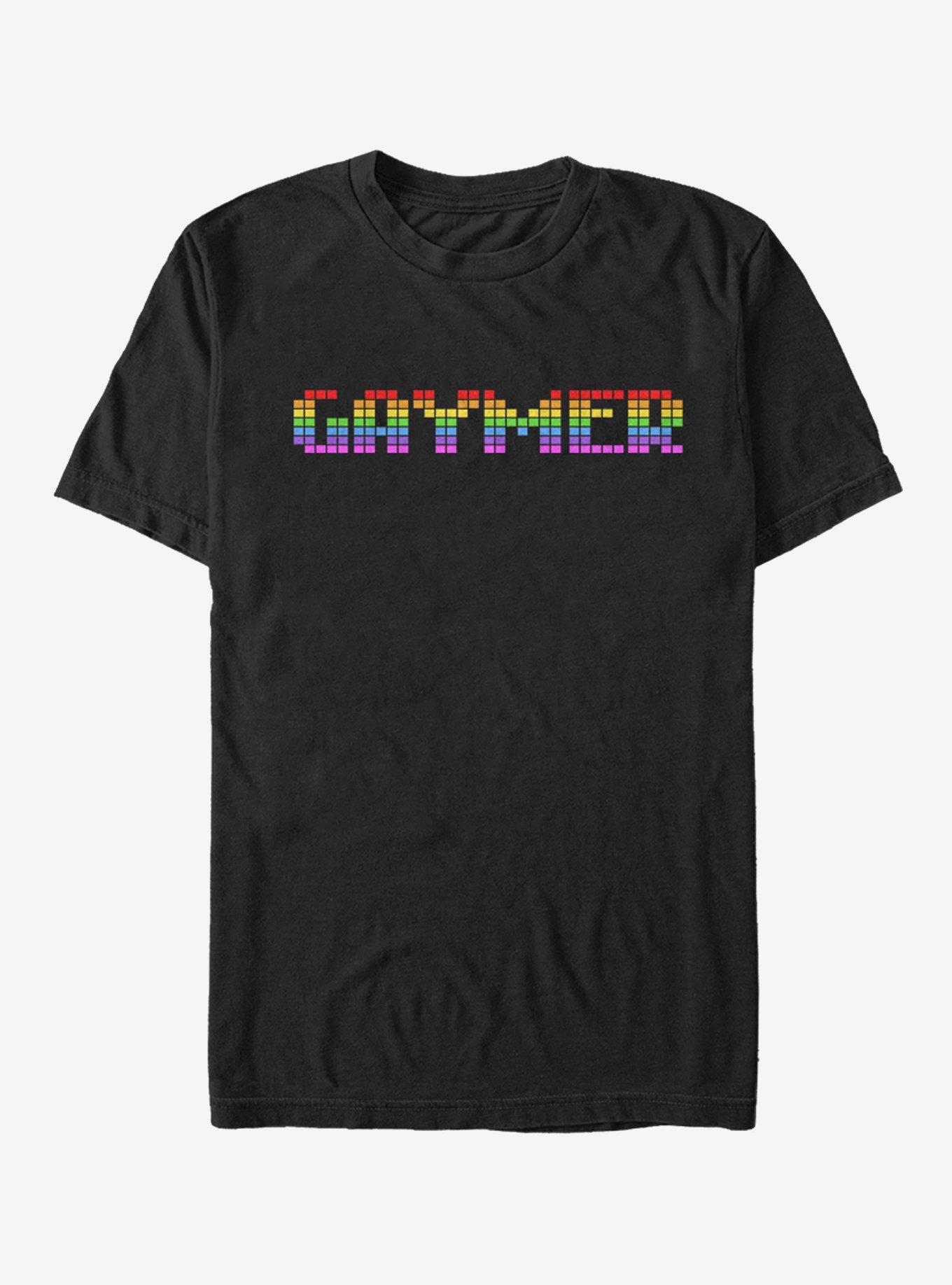 Gaymer Pixels Tee, BLACK, hi-res
