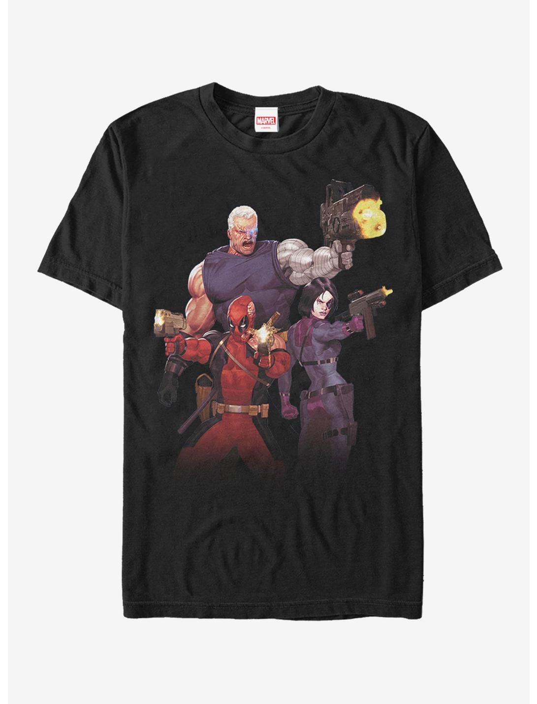 Marvel Deadpool X-Force Group T-Shirt, BLACK, hi-res