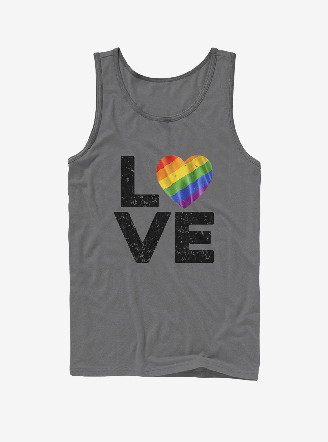 Pride Love Tank, CHARCOAL, hi-res