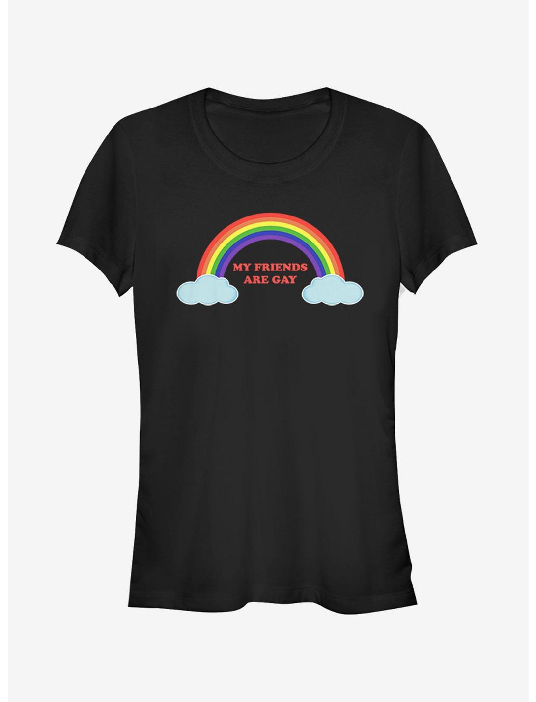 My Friends Are Gay Girl's Tee, BLACK, hi-res