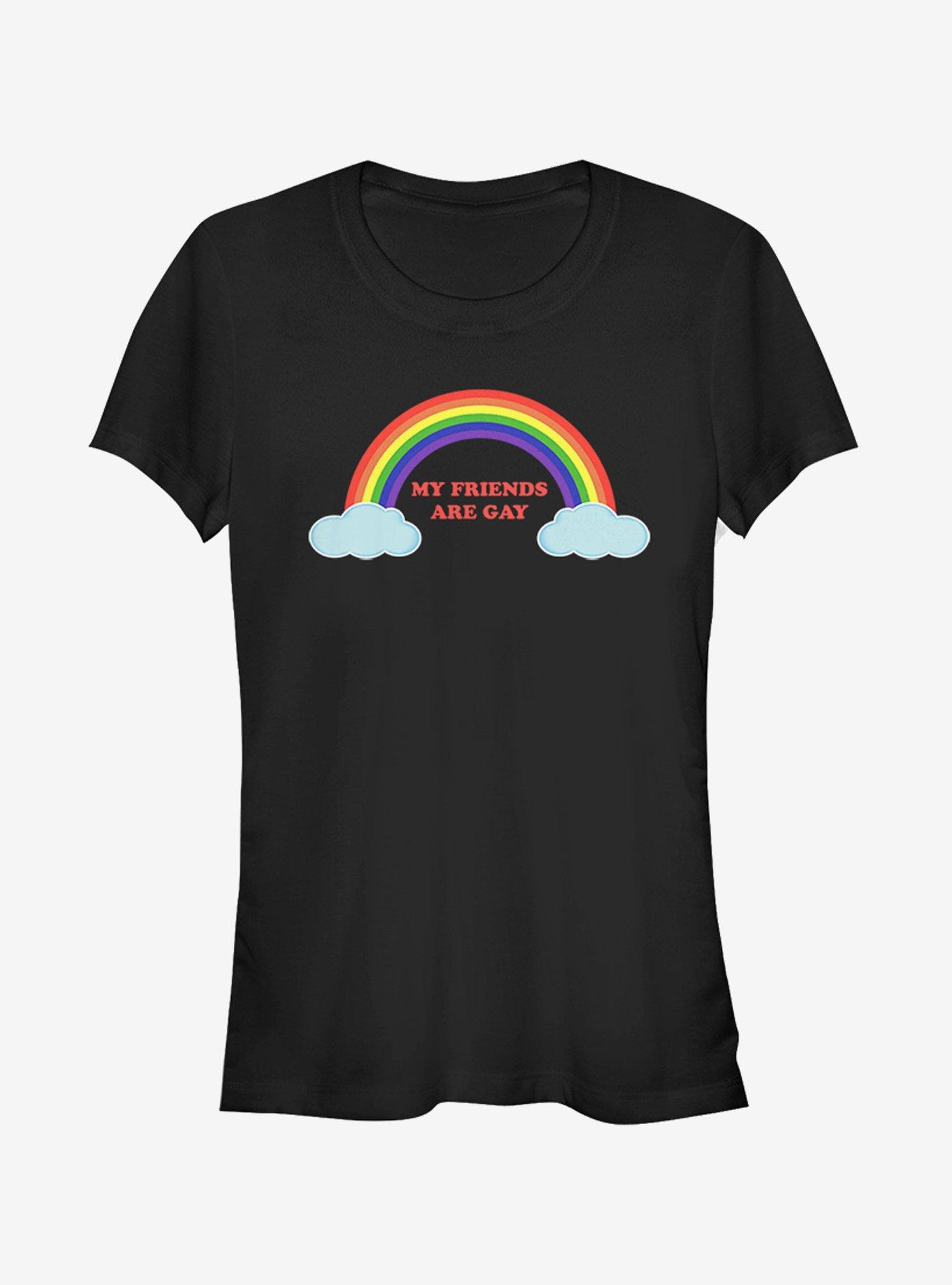 My Friends Are Gay Girl's Tee, BLACK, hi-res