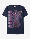 Marvel Deadpool Domino Watercolor T-Shirt, NAVY, hi-res