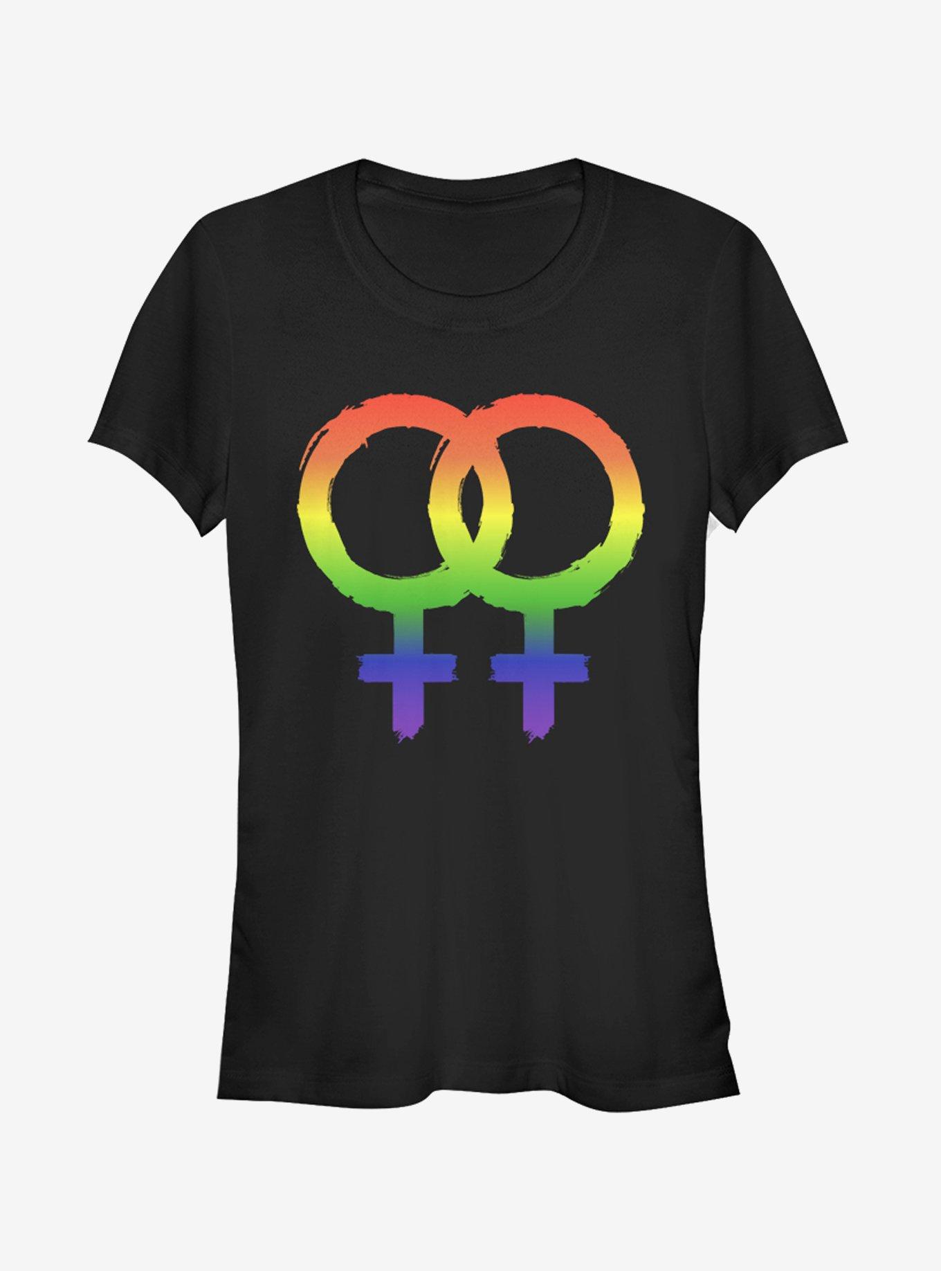 Pride Female Girl's Tee, BLACK, hi-res