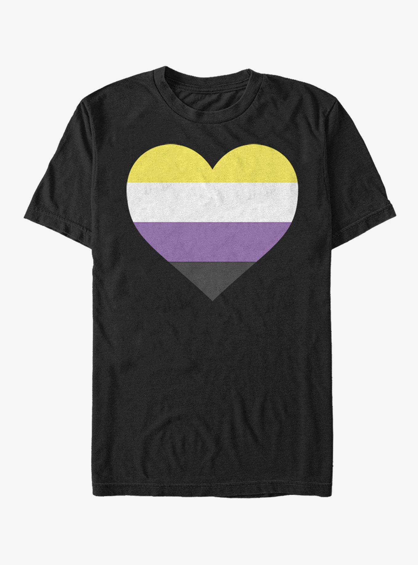 Non Binary Heart Tee, BLACK, hi-res