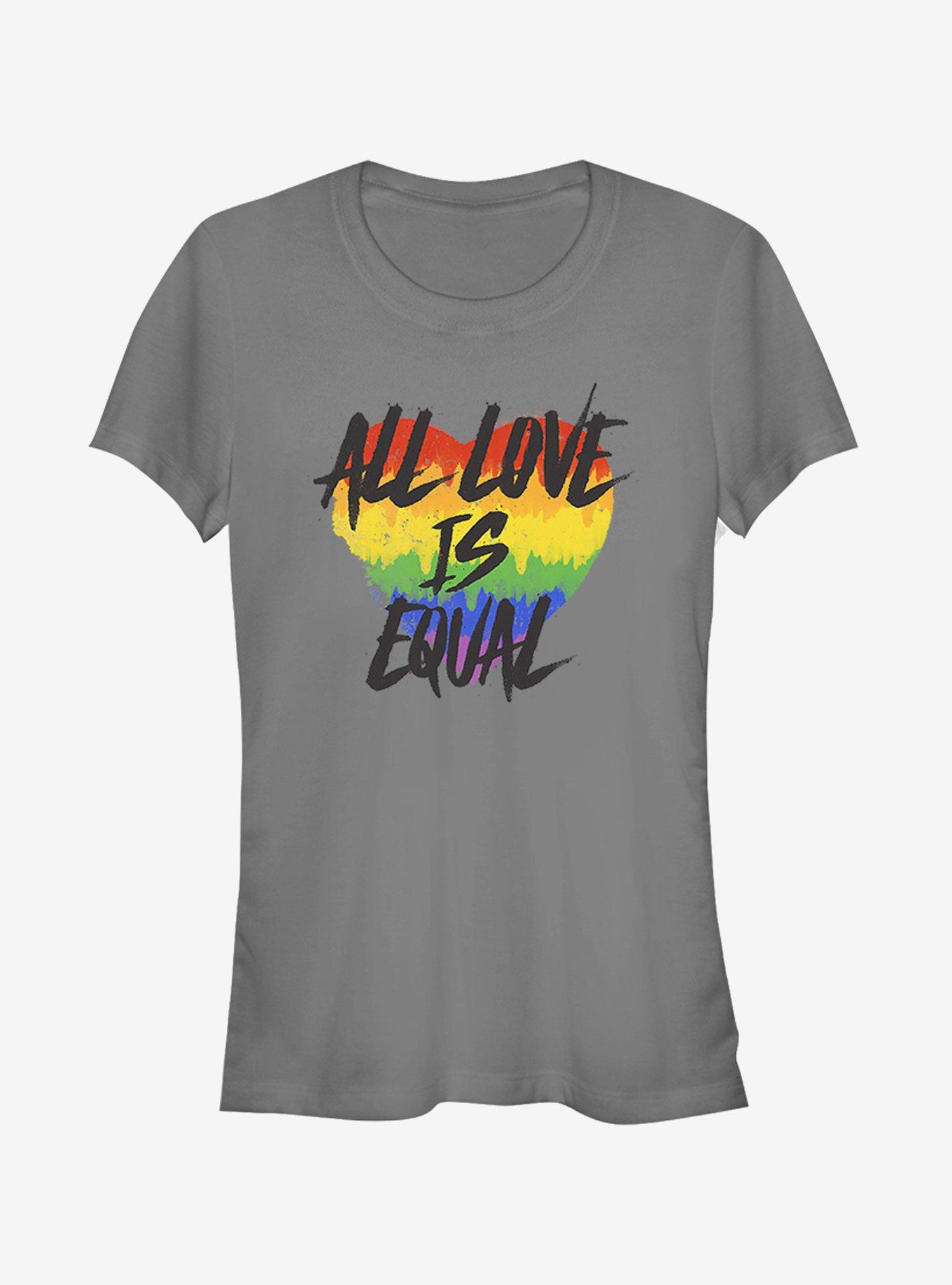 All Love Is Equal Girl's Tee, CHARCOAL, hi-res