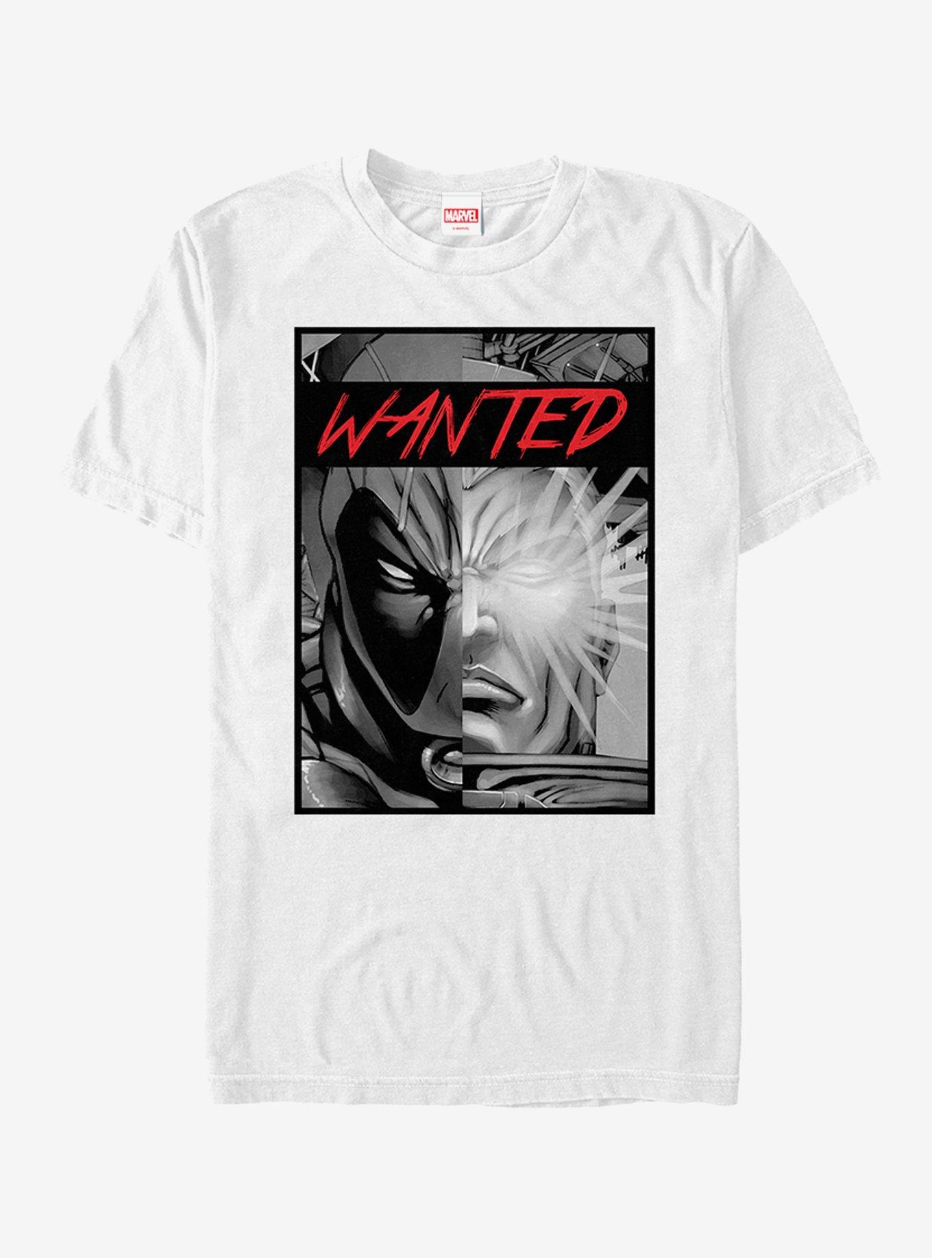 Marvel Deadpool Wanted Deadpool And Cable Tee, WHITE, hi-res