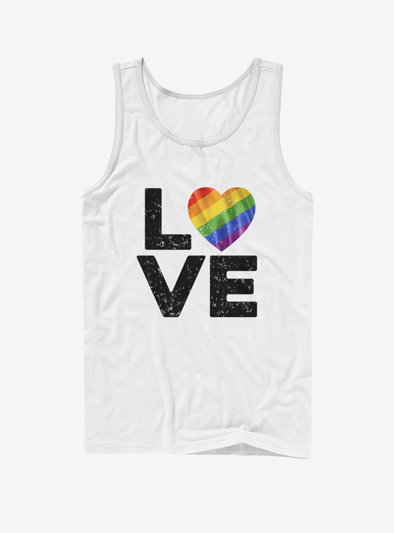 Pride Love Tank, WHITE, hi-res