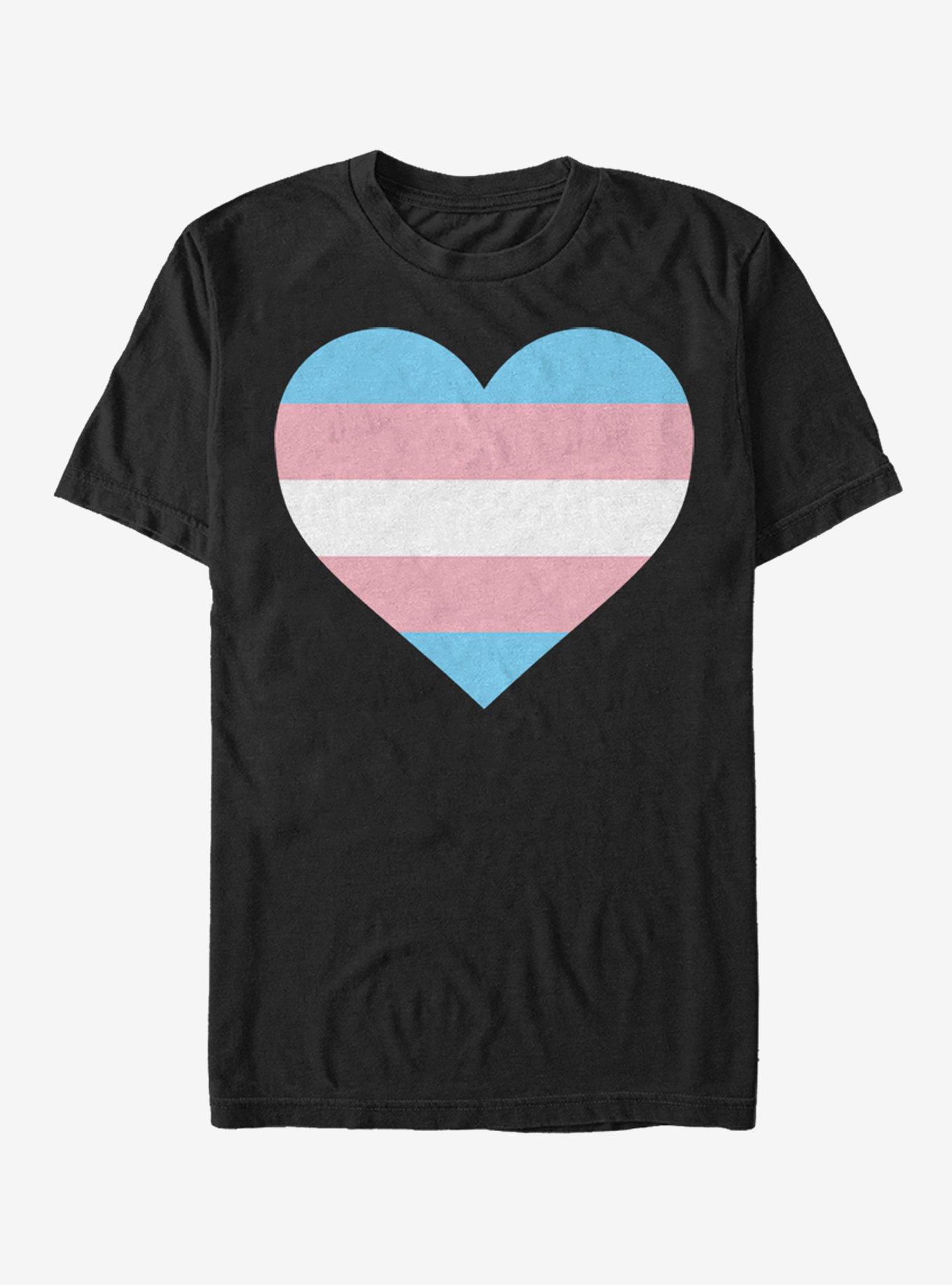 Trans Heart Tee, BLACK, hi-res