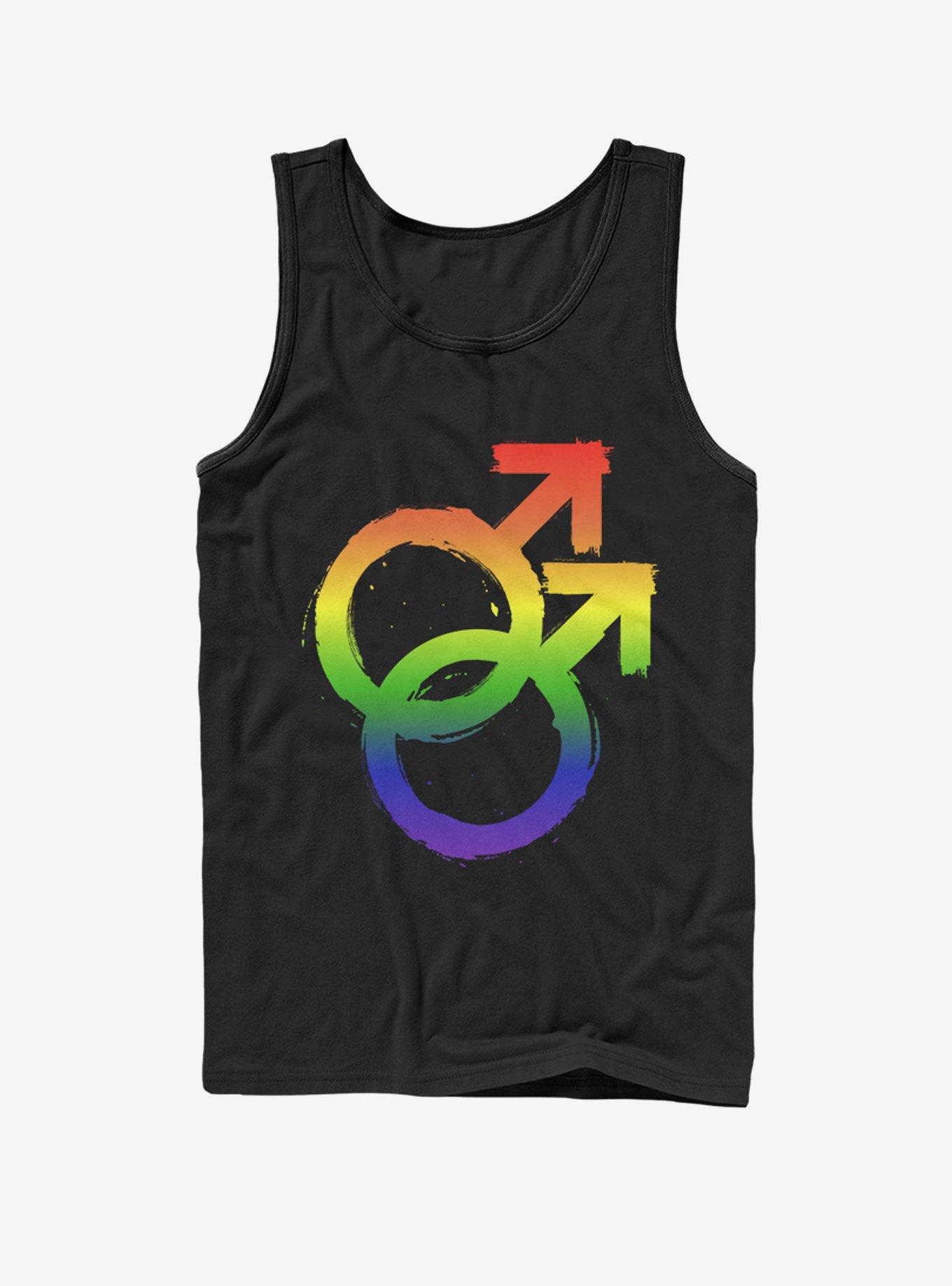 Pride Male Symbols Tank, BLACK, hi-res