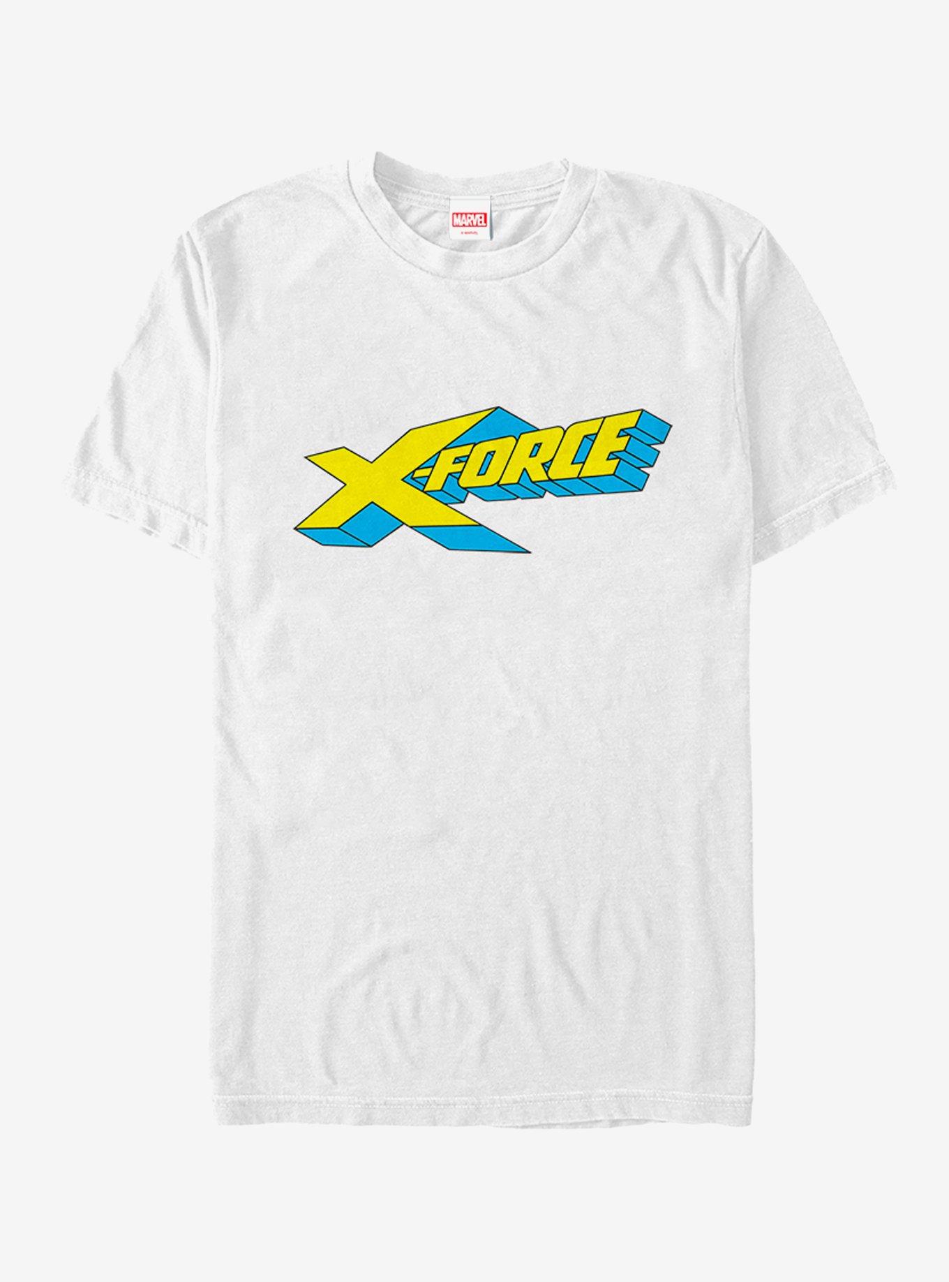 Marvel Deadpool X-Force Logo White T-Shirt, , hi-res