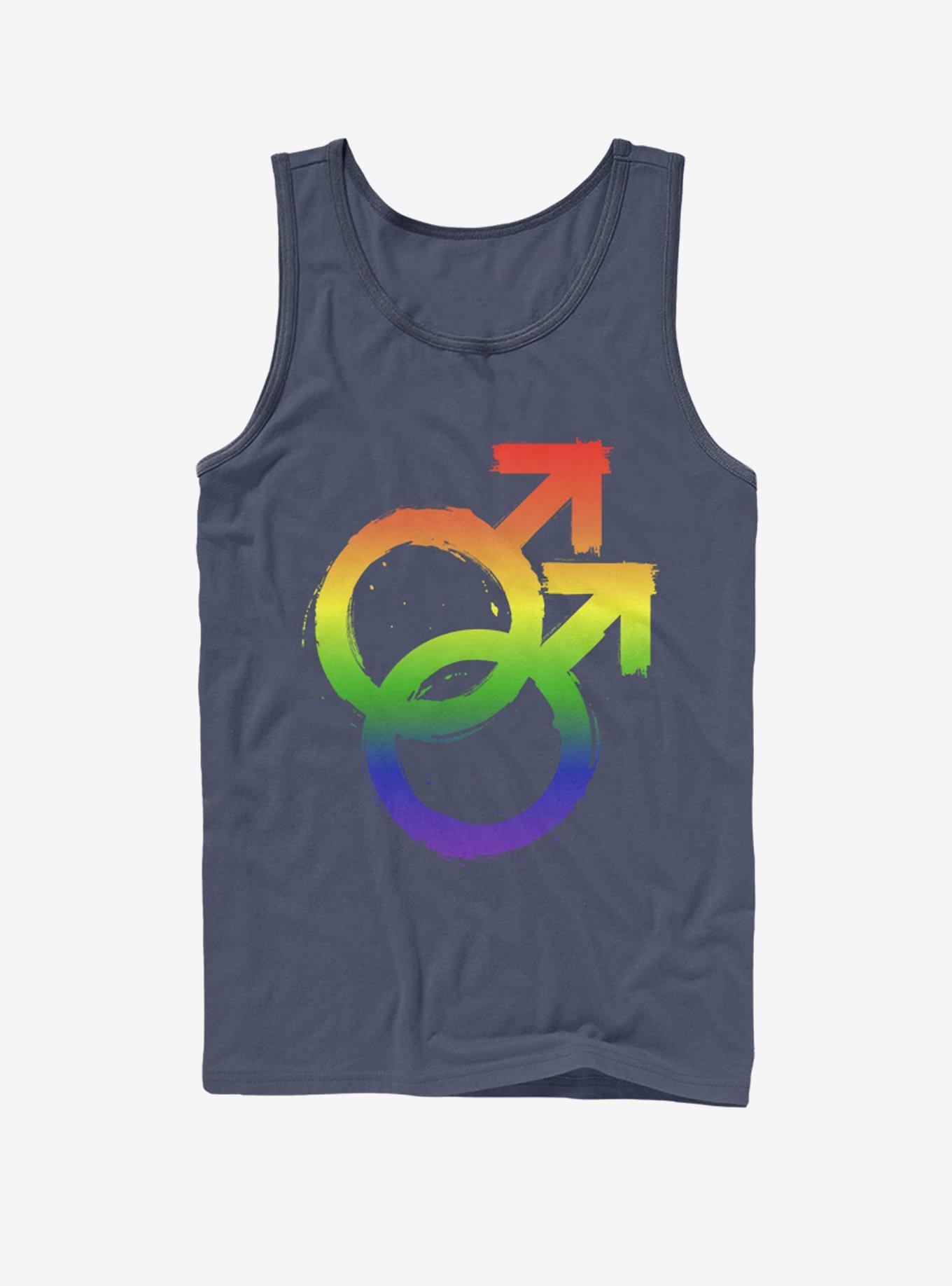 Pride Male Symbols Tank, NAVY, hi-res