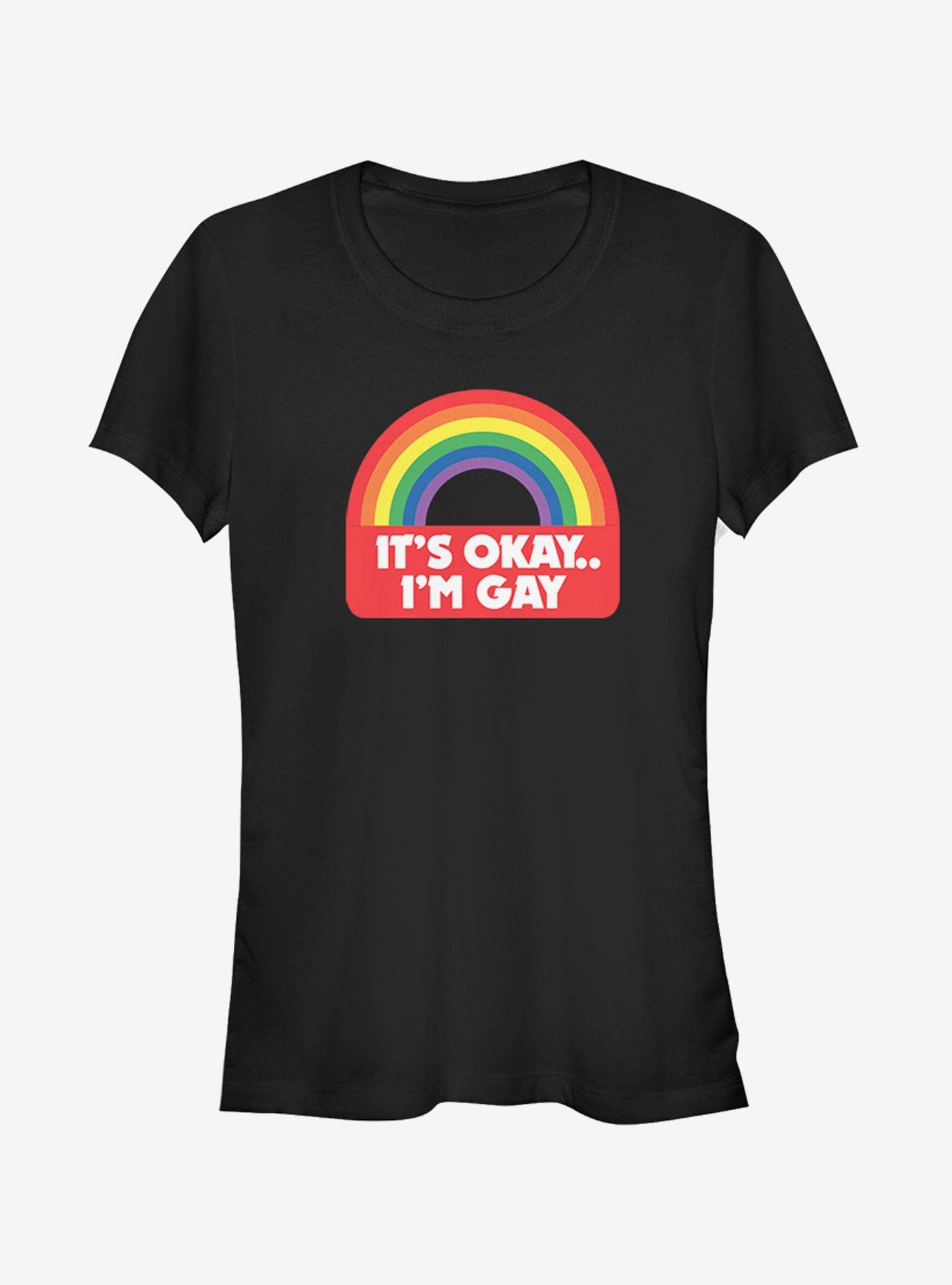 Its Okay Girl's Tee, BLACK, hi-res