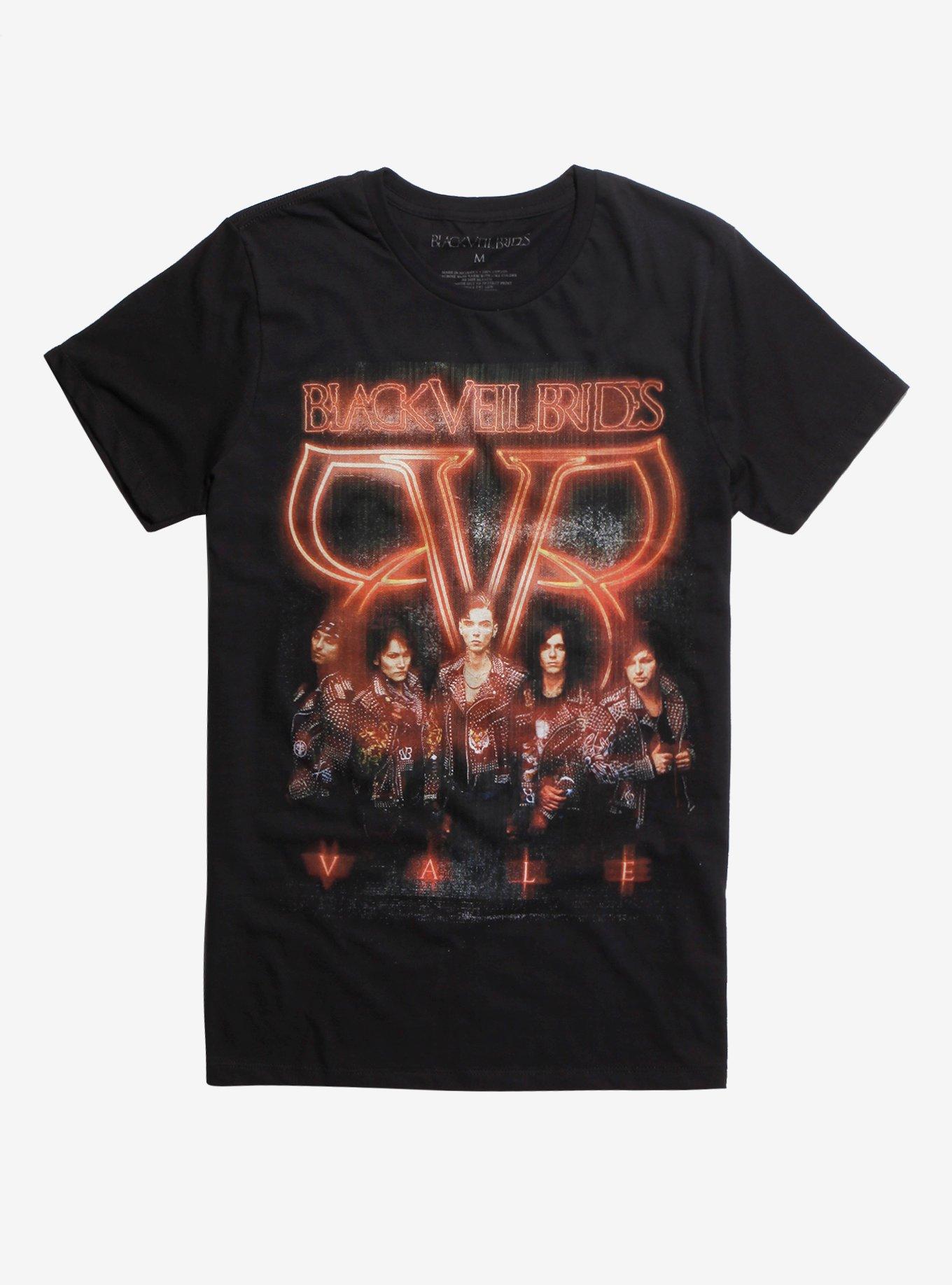 Black Veil Brides Vale Glowing Logo T-Shirt, BLACK, hi-res