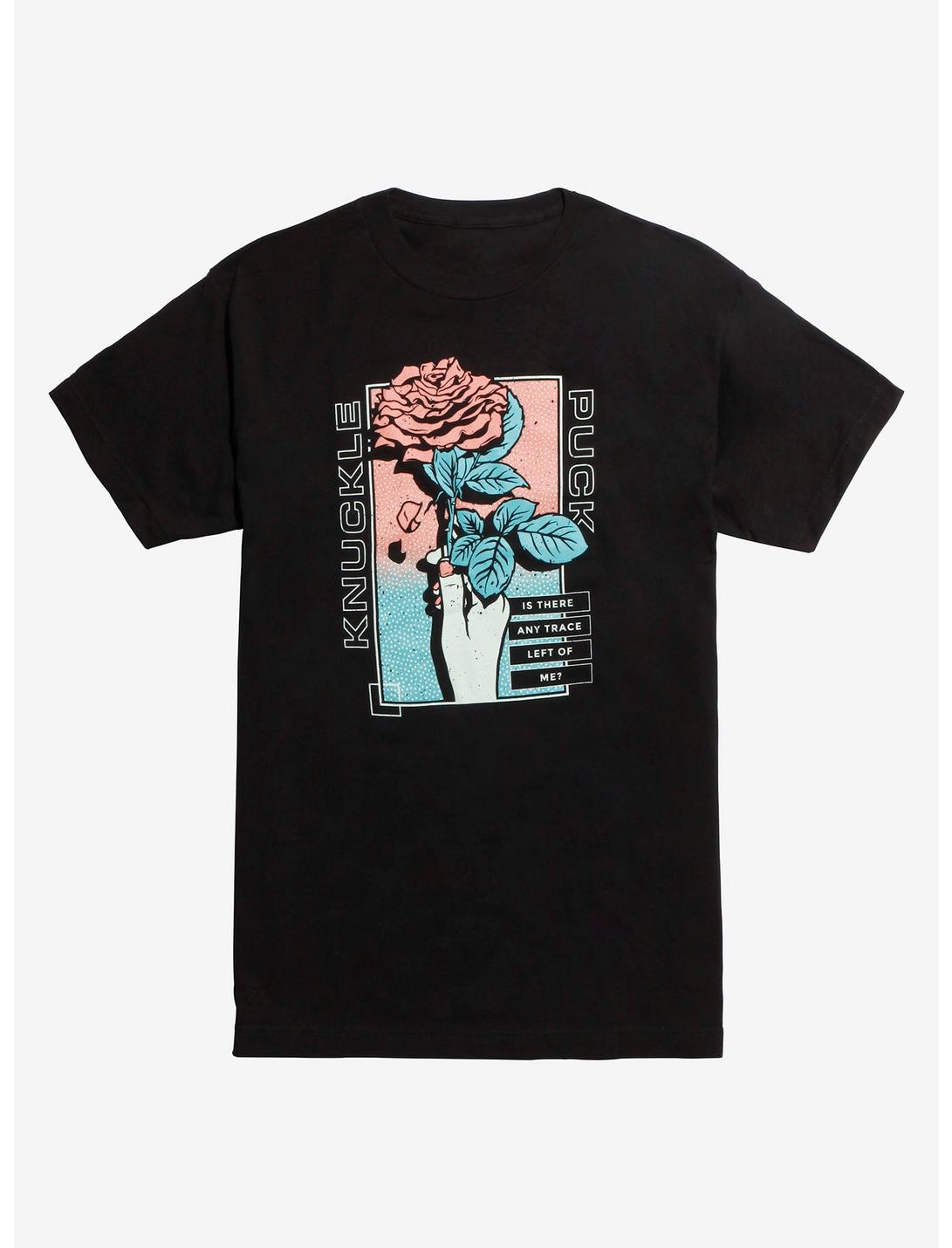 Knuckle Puck Holding Rose T-Shirt, BLACK, hi-res