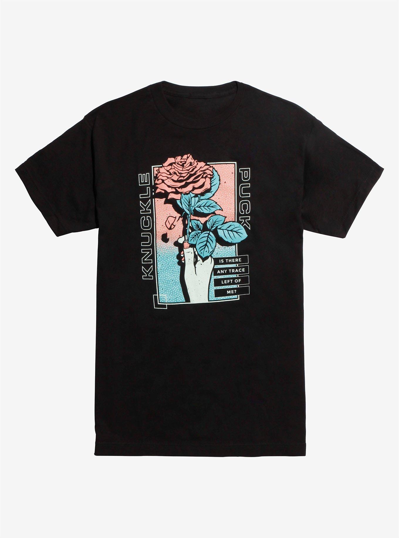 Knuckle Puck Holding Rose T-Shirt, BLACK, hi-res