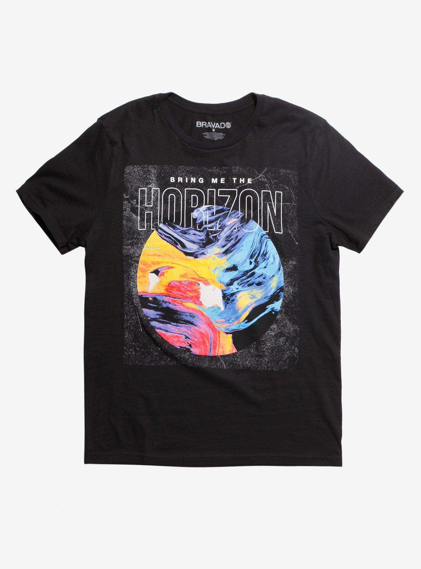 Bring Me The Horizon Paint Swirl T-Shirt, BLACK, hi-res