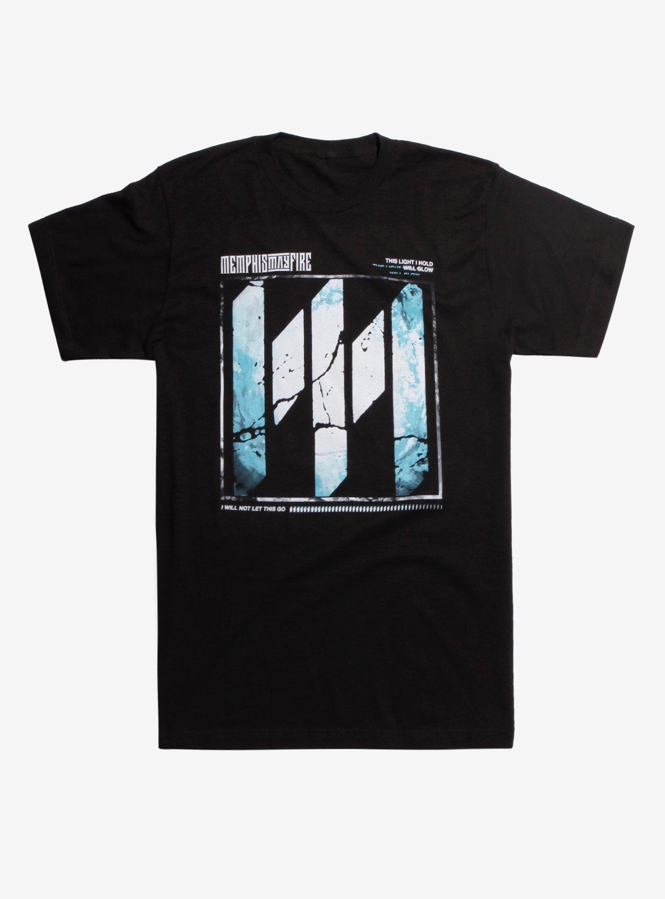 Memphis May Fire Box Logo T-Shirt, BLACK, hi-res