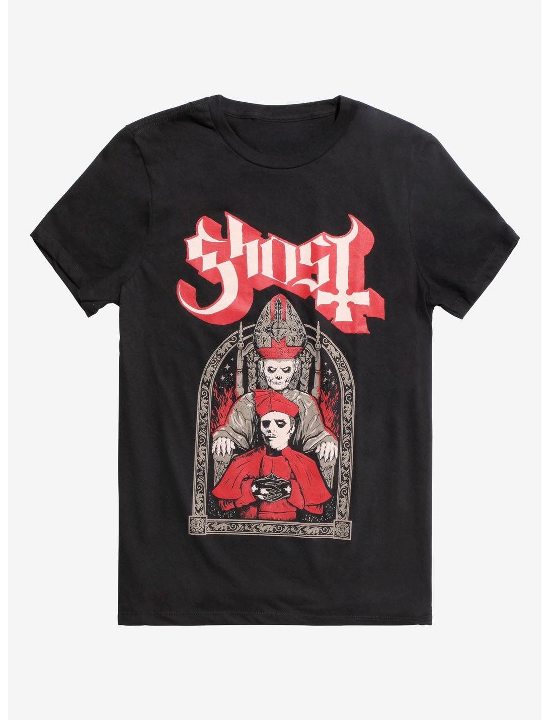 Ghost Cardinal Copia & Papa Emeritus T-Shirt, BLACK, hi-res
