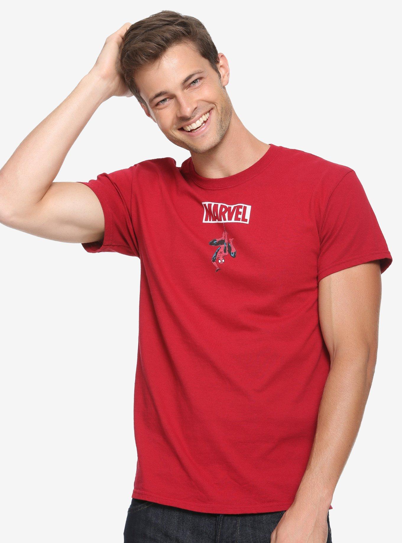 Marvel Spider-Man Logo T-Shirt - BoxLunch Exclusive, RED, hi-res